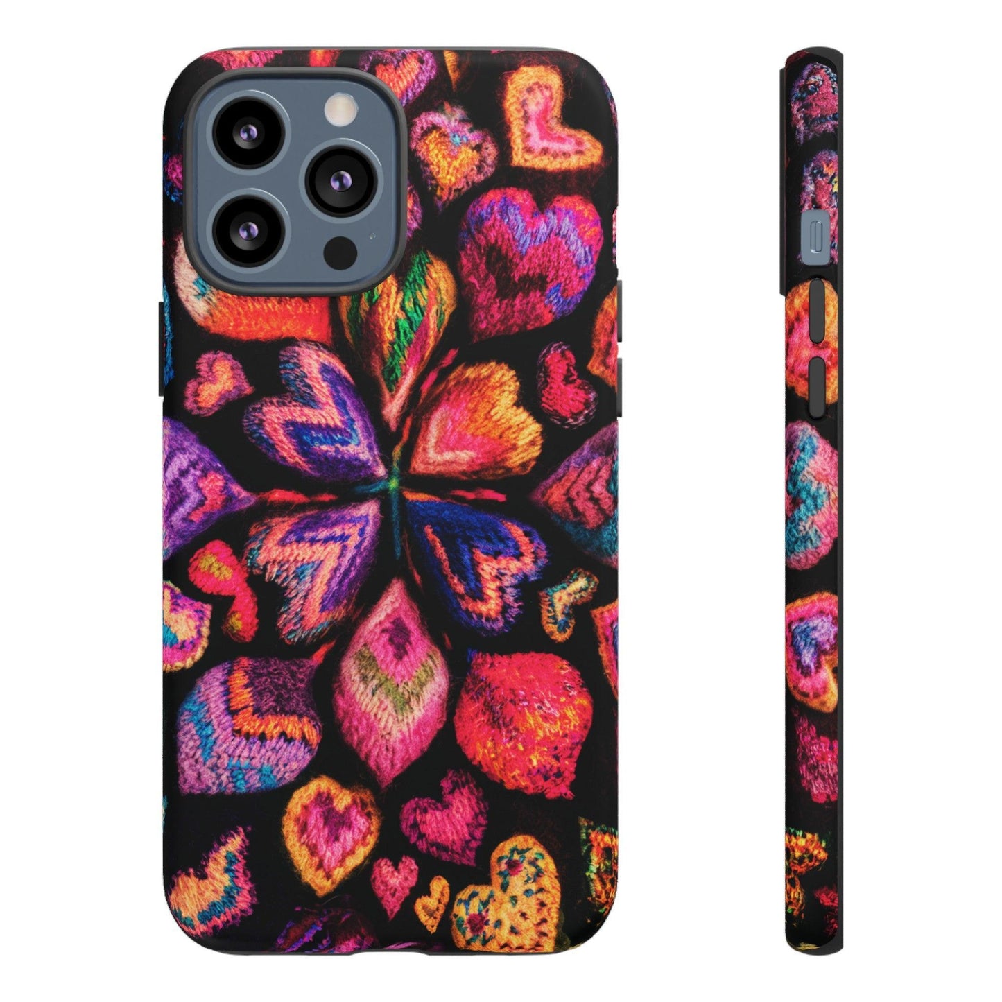 Tough Phone Case :" Eclectic Elegance Phone Case Collection" ( Hearts patterns)