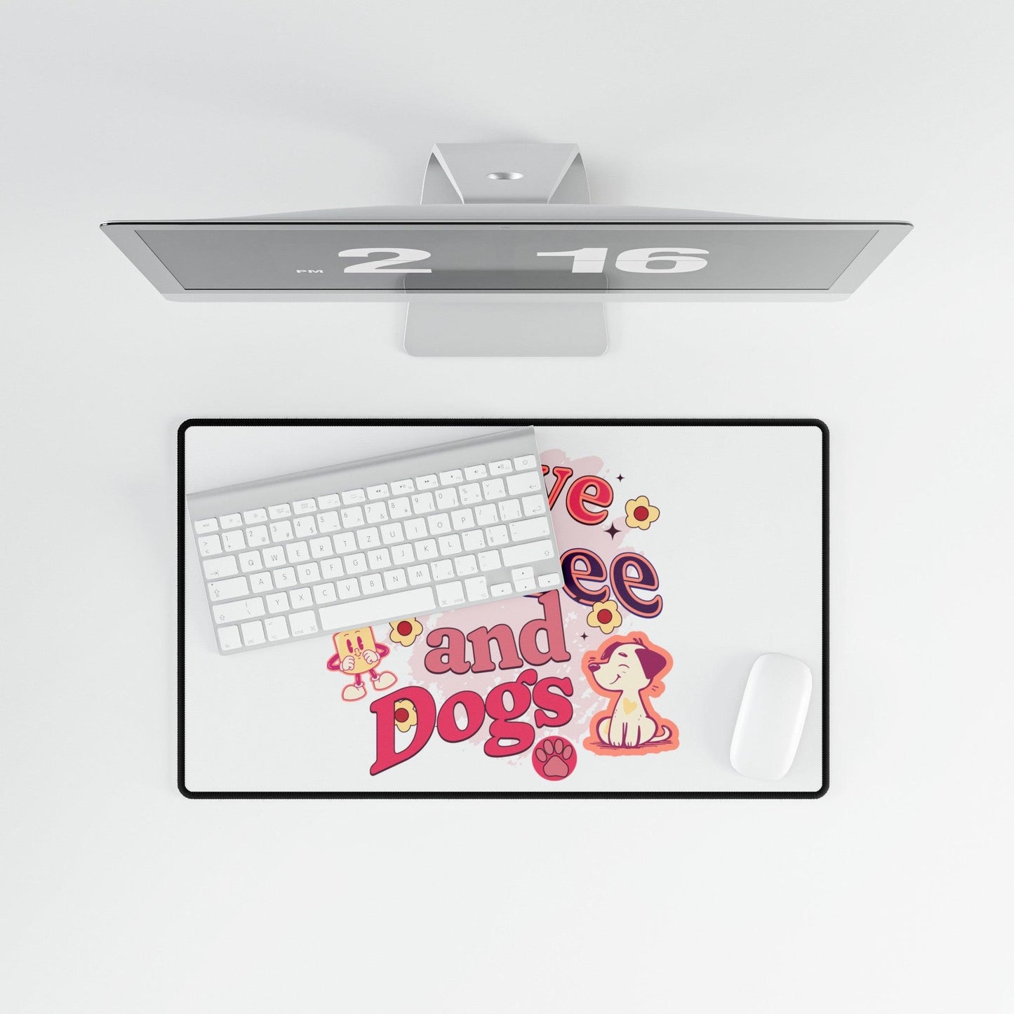 Puppy Love Desk Mat | Work, gaming, home office, perfect gift for dog lovers - Cosmic Creations by Karen