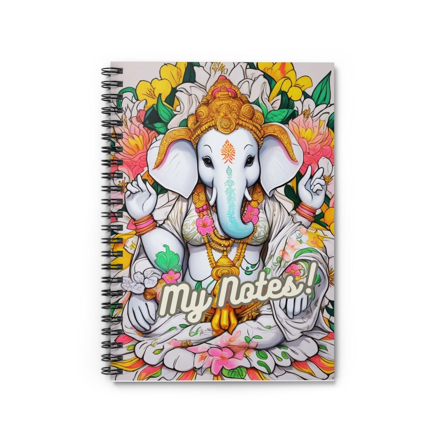 Ganesha's Wisdom - Spiral Notebook a perfect gift and an incredible companion in everiday life - Cosmic Creations by Karen