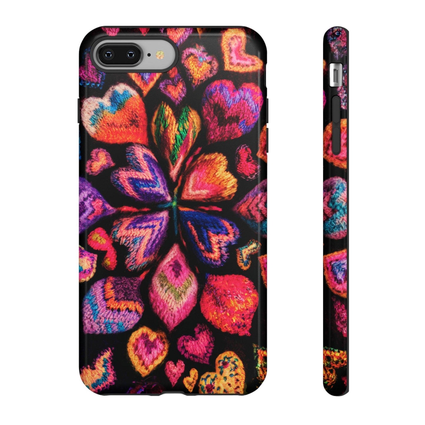 Tough Phone Case :" Eclectic Elegance Phone Case Collection" ( Hearts patterns)