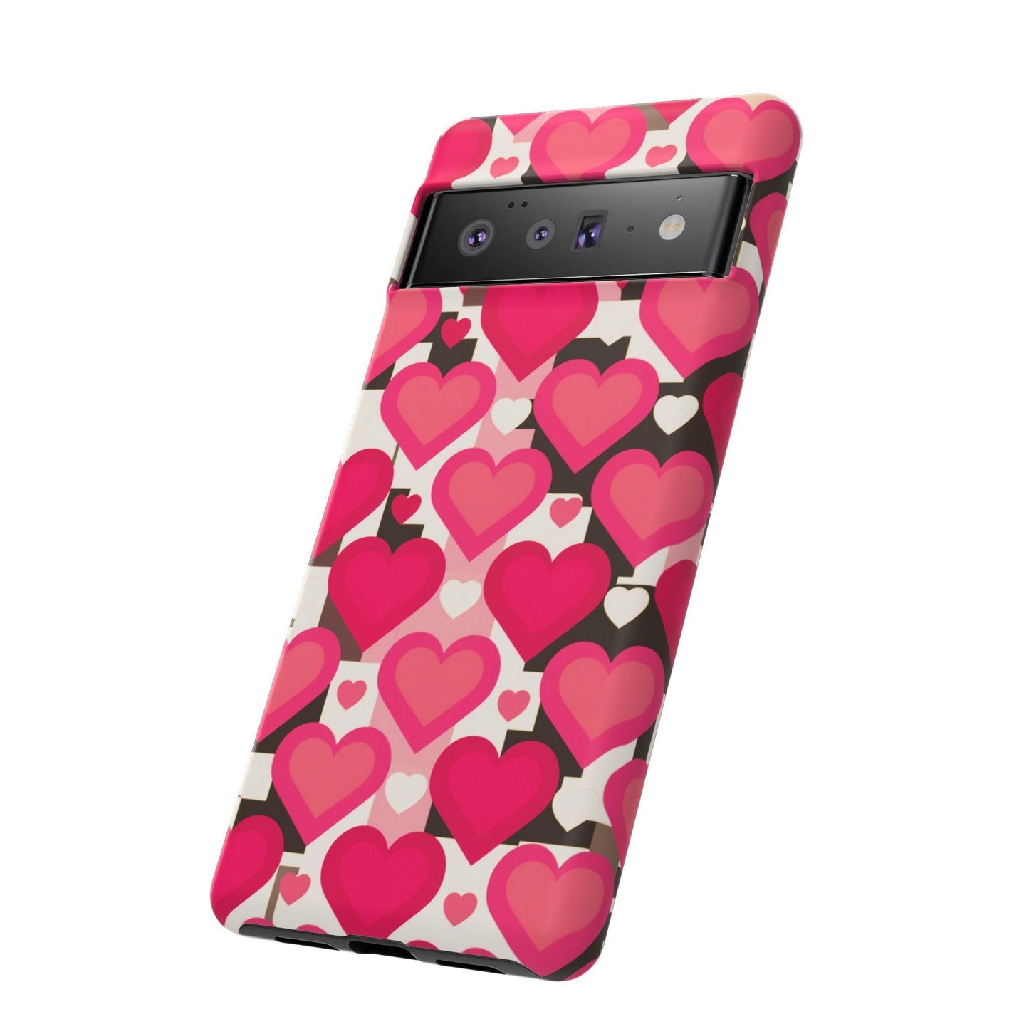 Tough Phone Case :" Eclectic Elegance Phone Case Collection" ( Hearts patterns)