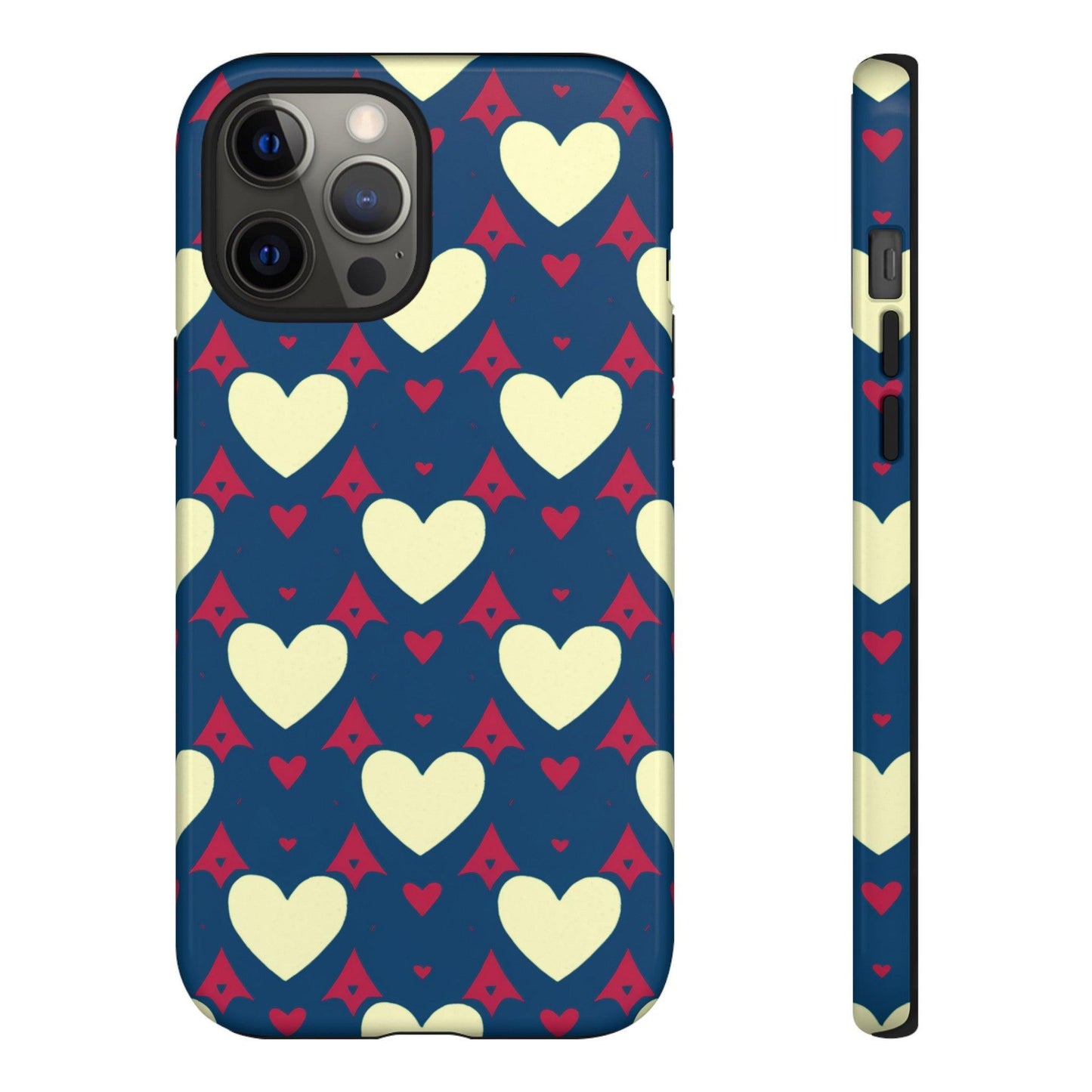 Tough Phone Case :" Eclectic Elegance Phone Case Collection" ( Hearts patterns)