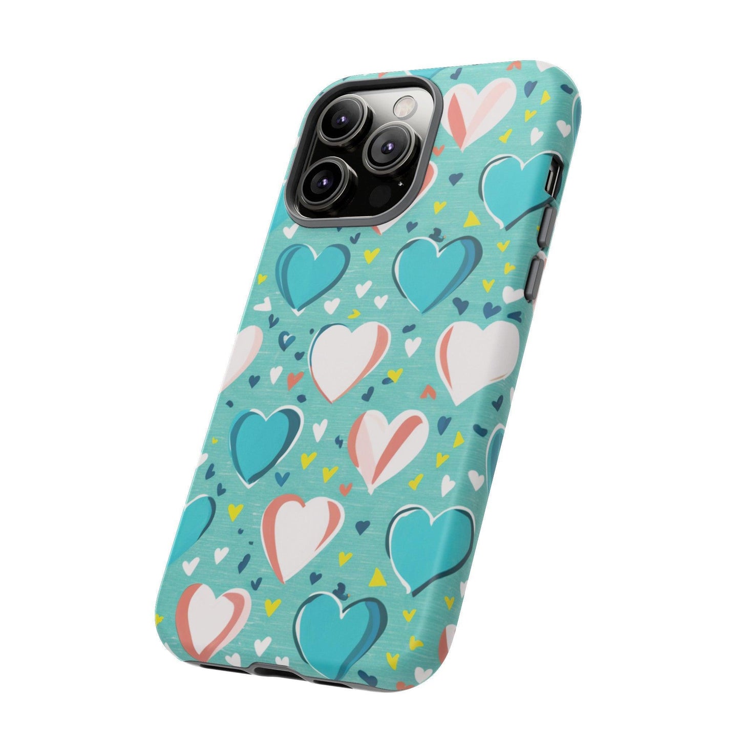 Tough Phone Case :" Eclectic Elegance Phone Case Collection" ( Hearts patterns)