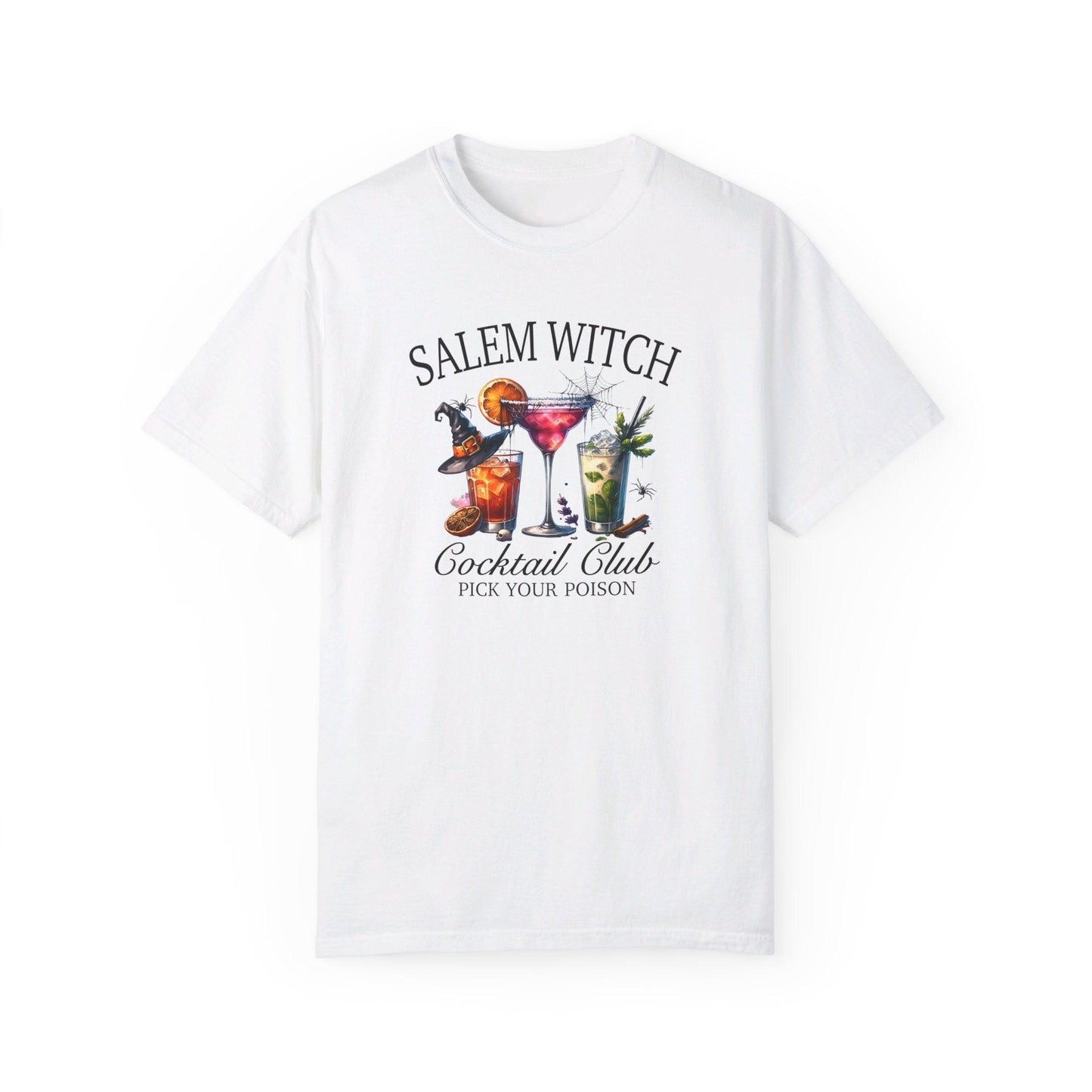 Unisex Garment-Dyed T-shirt - "Salem Witches Cocktail Club" for your Halloween party