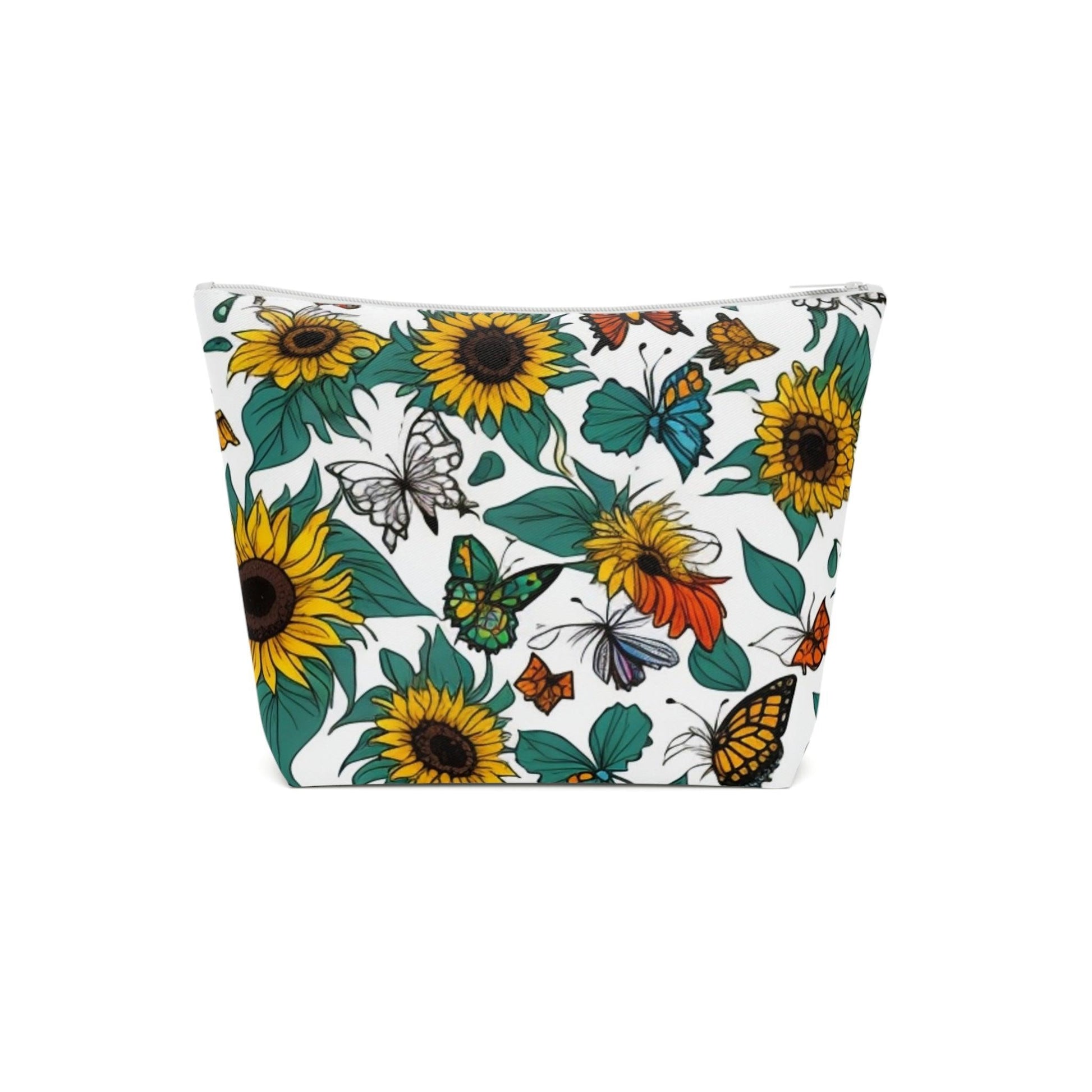 Colorful Floral Cotton Cosmetic Bag Vibrant and Stylish Makeup Bag, Perfect for Personal Use & Gifts - Cosmic Creations by Karen