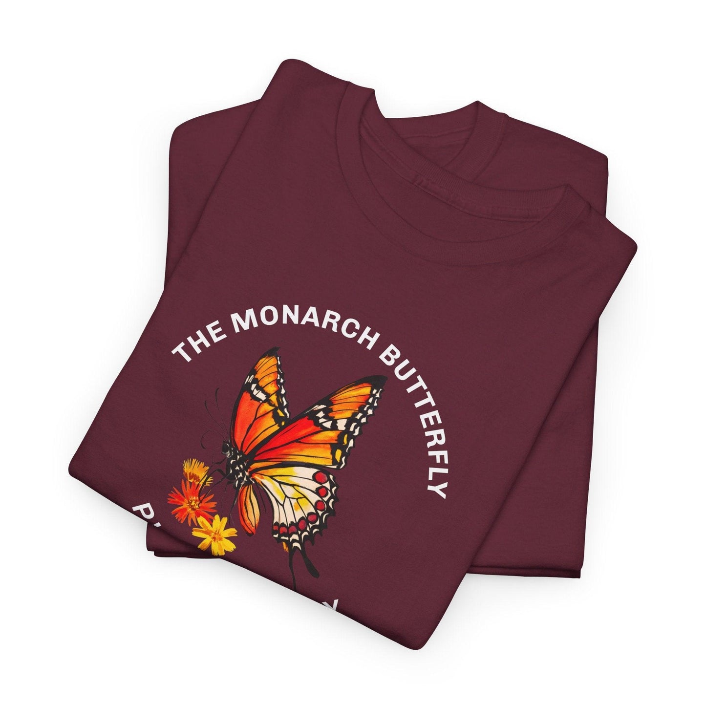 Camiseta unisex de algodón pesado: "La colección Mariposa Monarca"