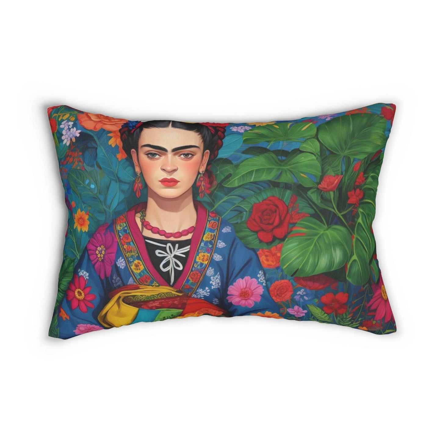 Frida's Comfort - Vibrant Lumbar Pillow, perfect to rest, for home decor or as a gift - Cosmic Creations by Karen