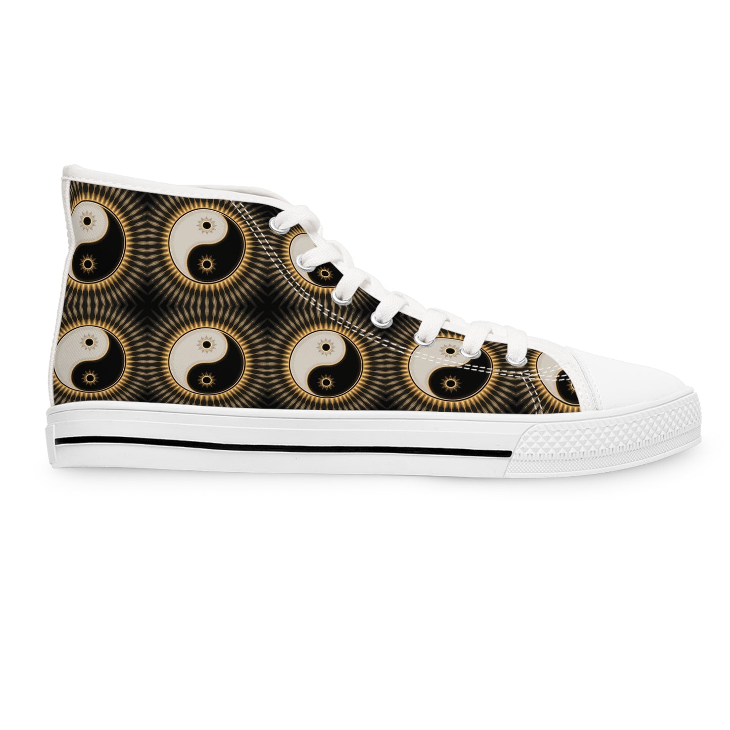 Awesome  Ying & Yang Design High Top Sneakers