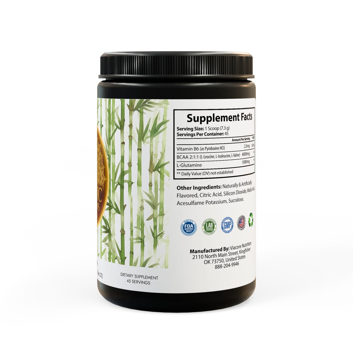 Suplemento de BCAA, sandía (325 g, 11,46 oz, 45 porciones)