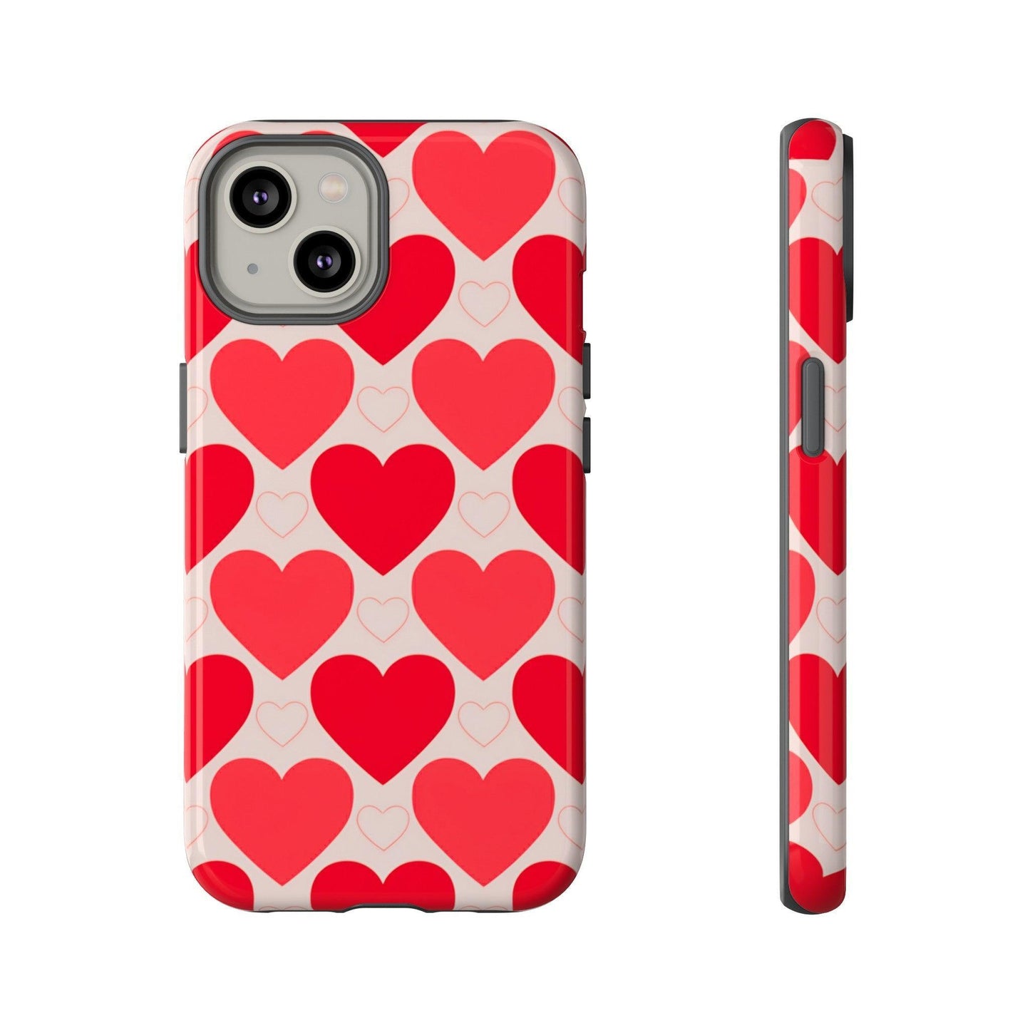 Tough Phone Case :" Eclectic Elegance Phone Case Collection" ( Hearts patterns)