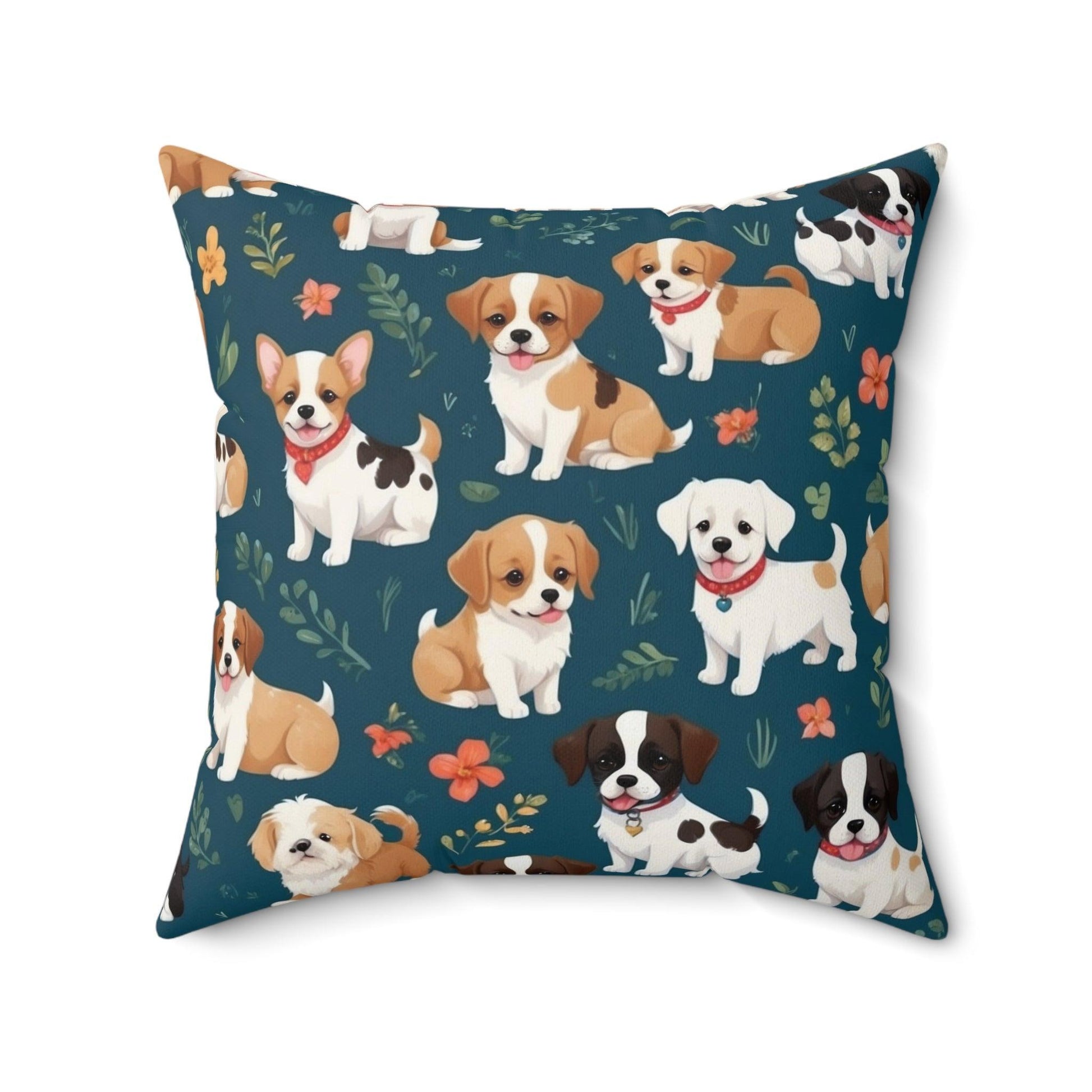 Snuggle Pup Square Pillow | Perfect for Home decor and rest , gifts for dog lovers - Cosmic Creations by Karen