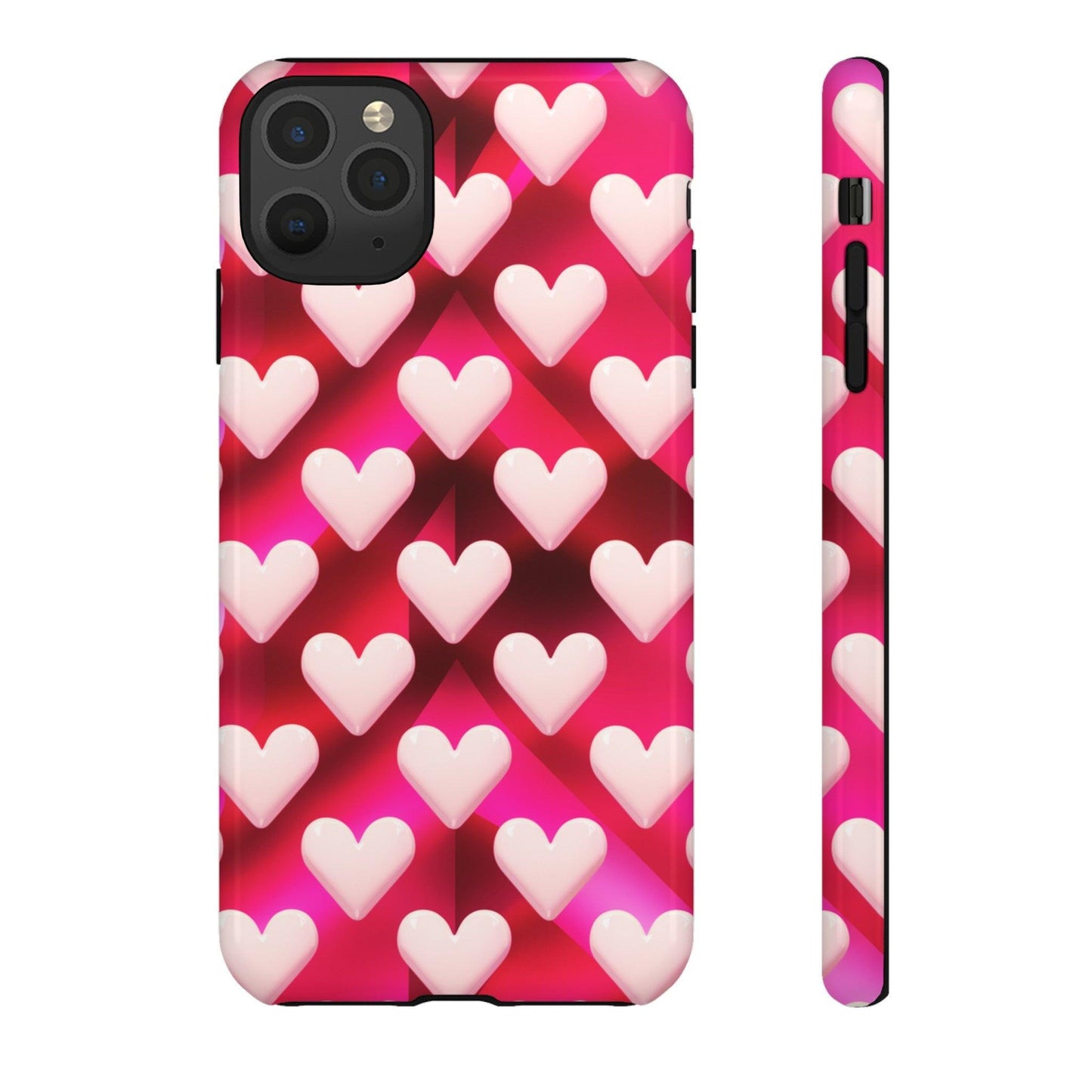 Tough Cellphone Case :" Eclectic Elegance Phone Case Collection" ( Hearts patterns)