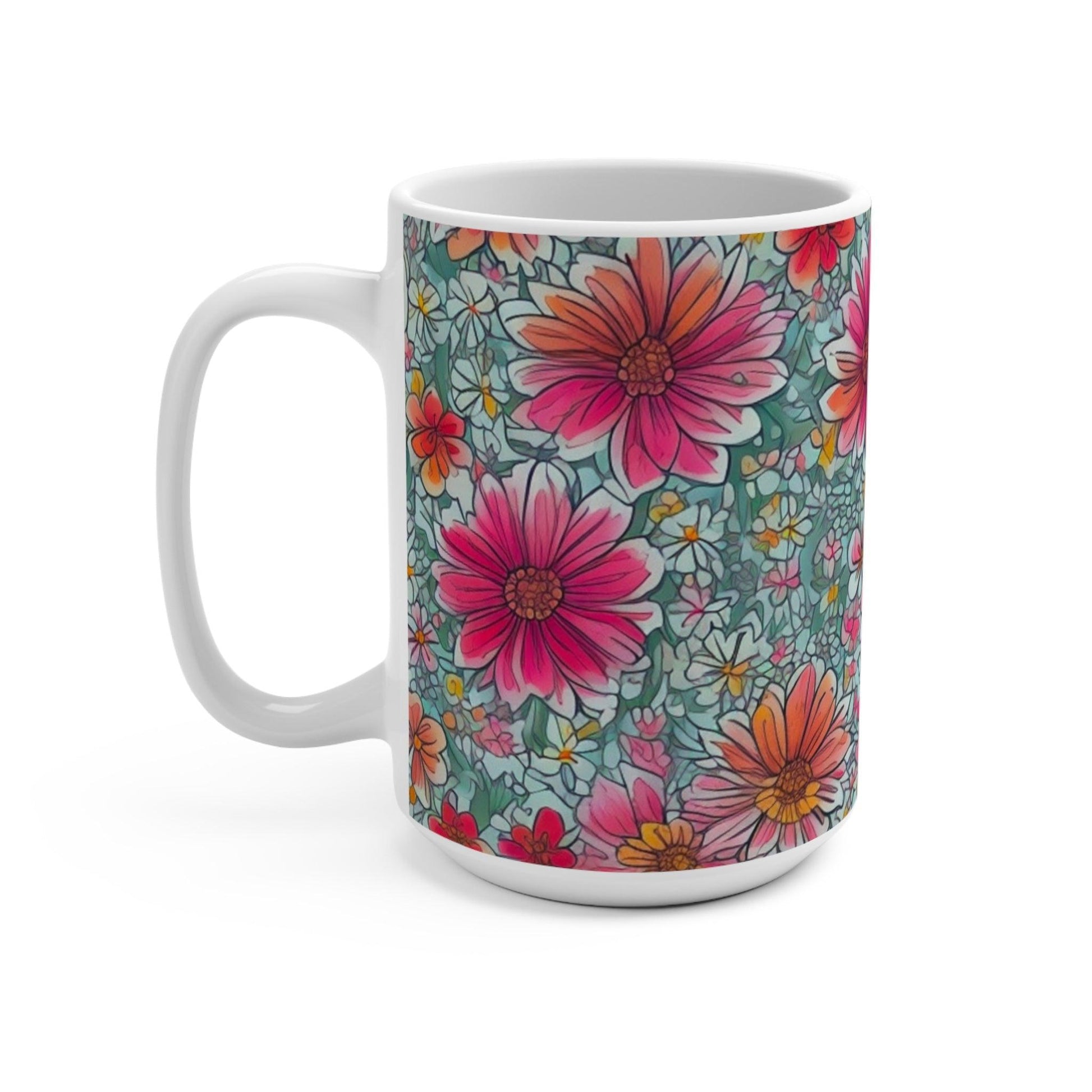 Mug with stunning floral and butterfly motifs, the perfect gift for any occasion or celebration for friends, family, and colleagues. - Cosmic Creations by Karen