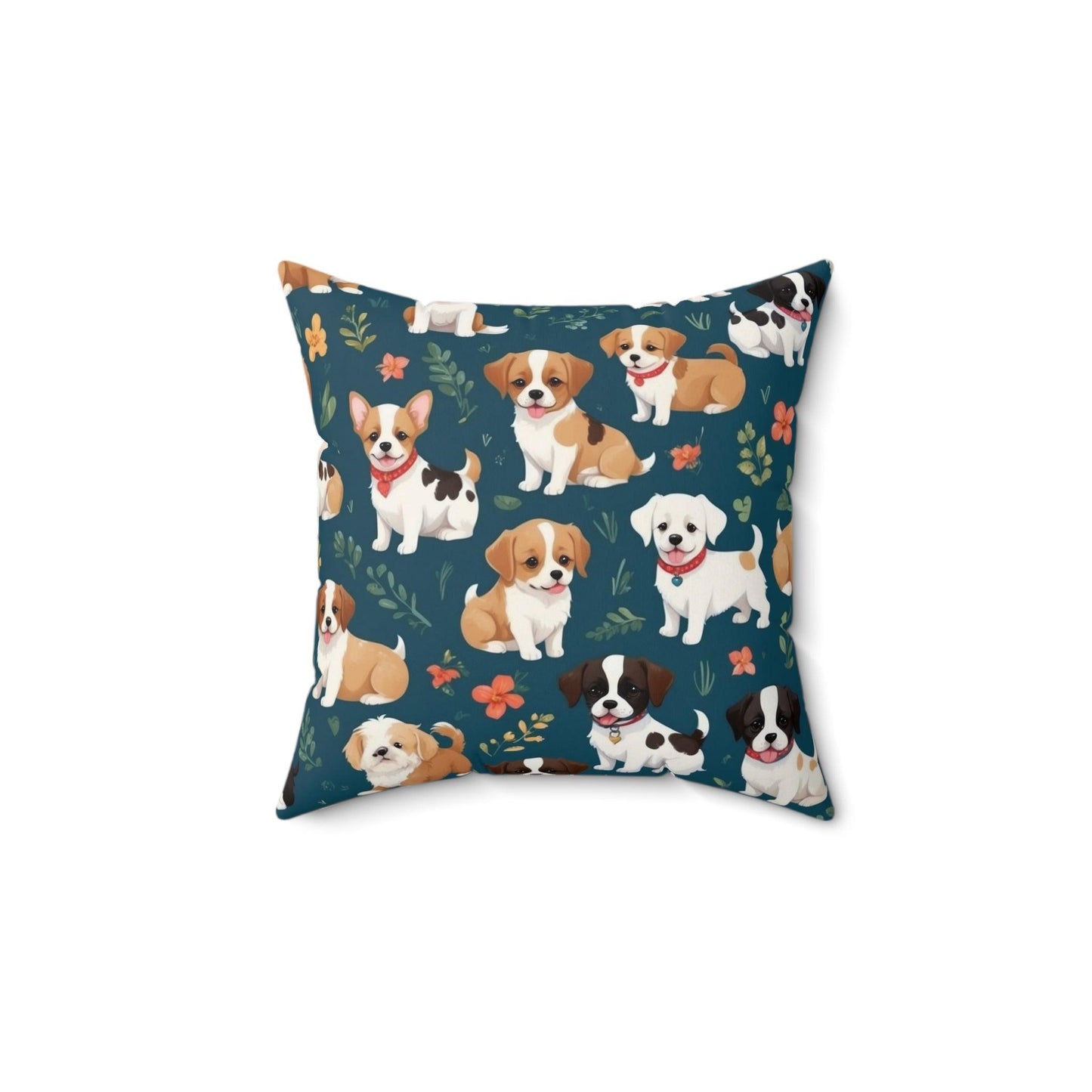 Snuggle Pup Square Pillow | Perfect for Home decor and rest , gifts for dog lovers - Cosmic Creations by Karen