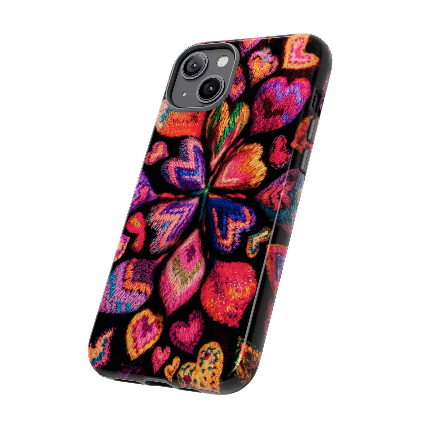 Tough Phone Case :" Eclectic Elegance Phone Case Collection" ( Hearts patterns)