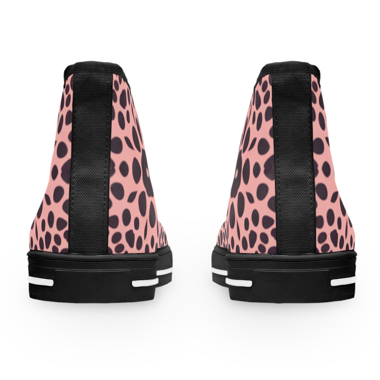 Awesome Pink Animal Print Design High Top Sneakers