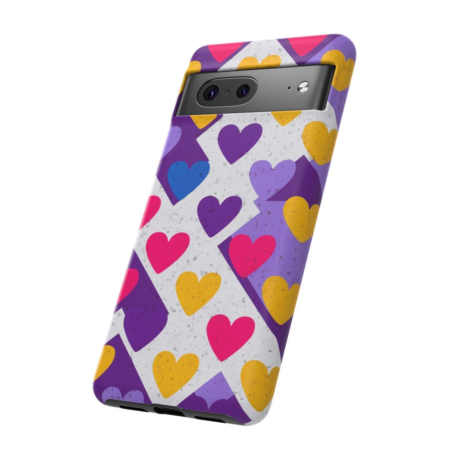 Tough Phone Case :" Eclectic Elegance Phone Case Collection" ( Hearts patterns)