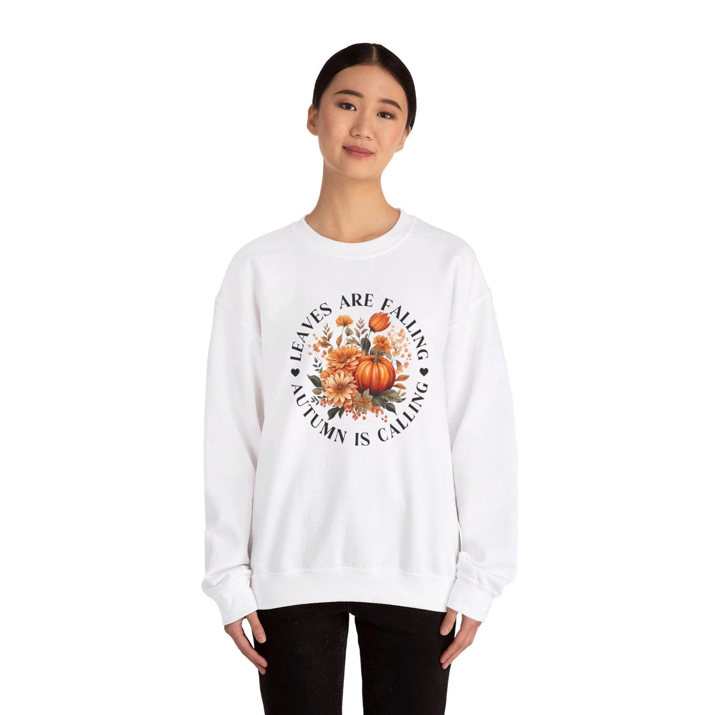 Leaves are Falling, Autumn is Calling Crewneck Sweatshirt - Cosmic Creations by Karen