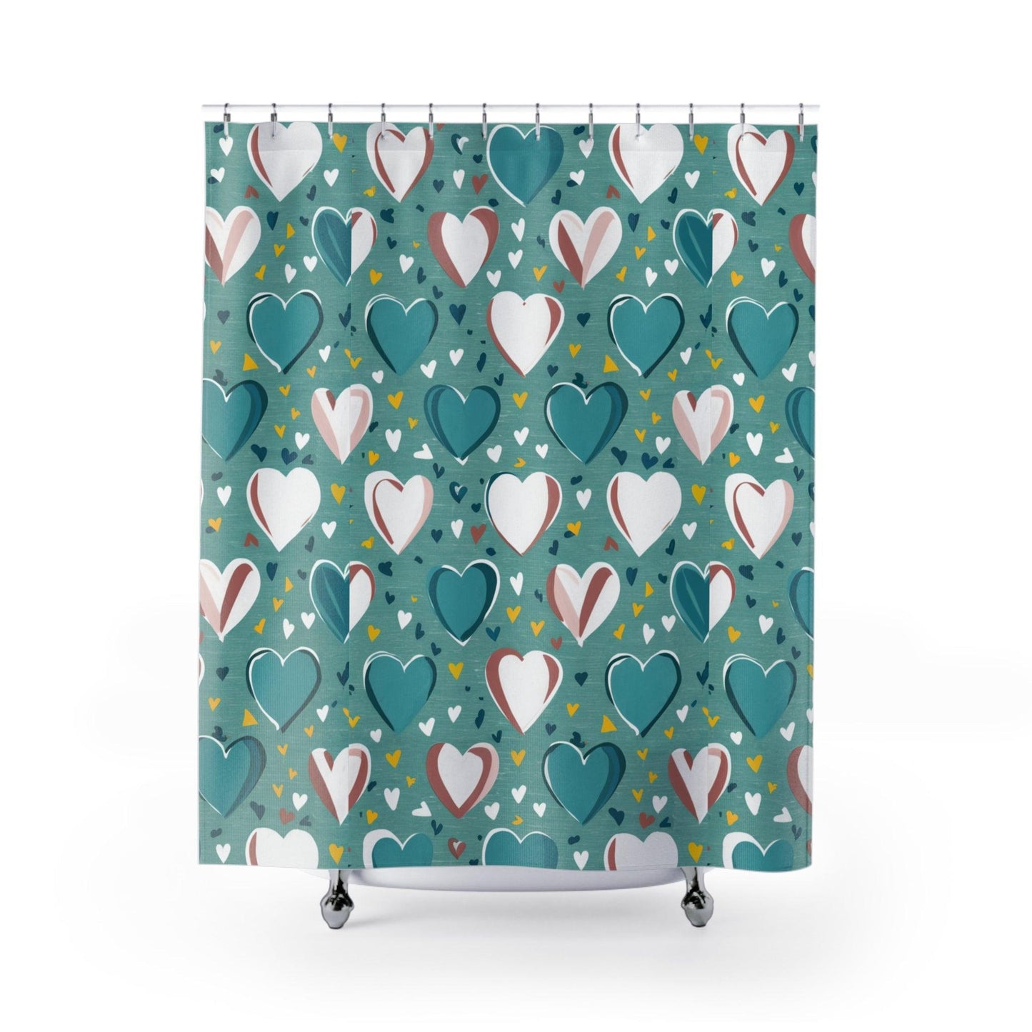 Elegant Shower Curtains Collection ( Hearts) - Cosmic Creations by Karen