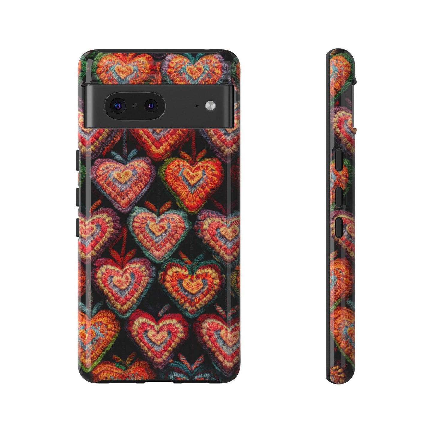 Tough Phone Case :" Eclectic Elegance Phone Case Collection" ( Hearts patterns)