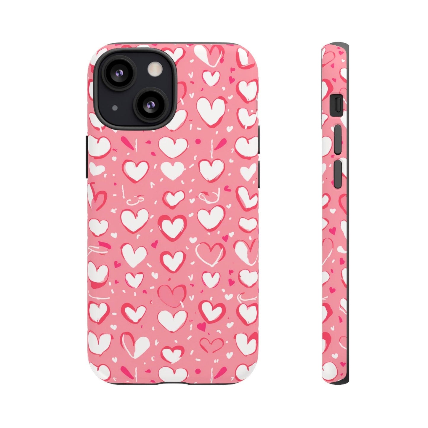 Tough Phone Case :" Eclectic Elegance Phone Case Collection" ( Hearts patterns)