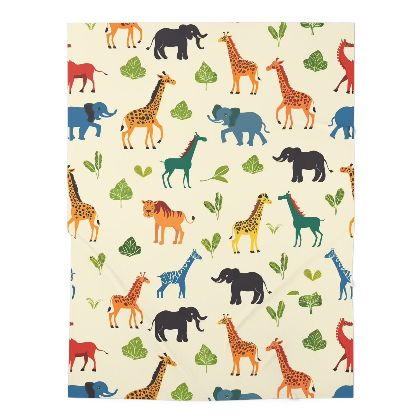 Cozy Baby Swaddle Blanket with Jungle Animals Design | Nursery Essential