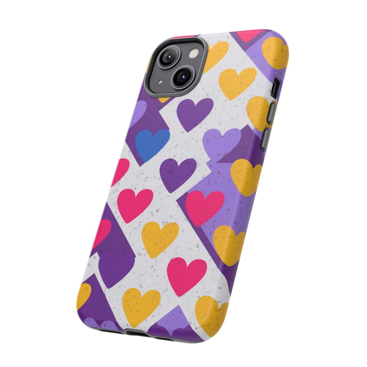 Tough Phone Case :" Eclectic Elegance Phone Case Collection" ( Hearts patterns)