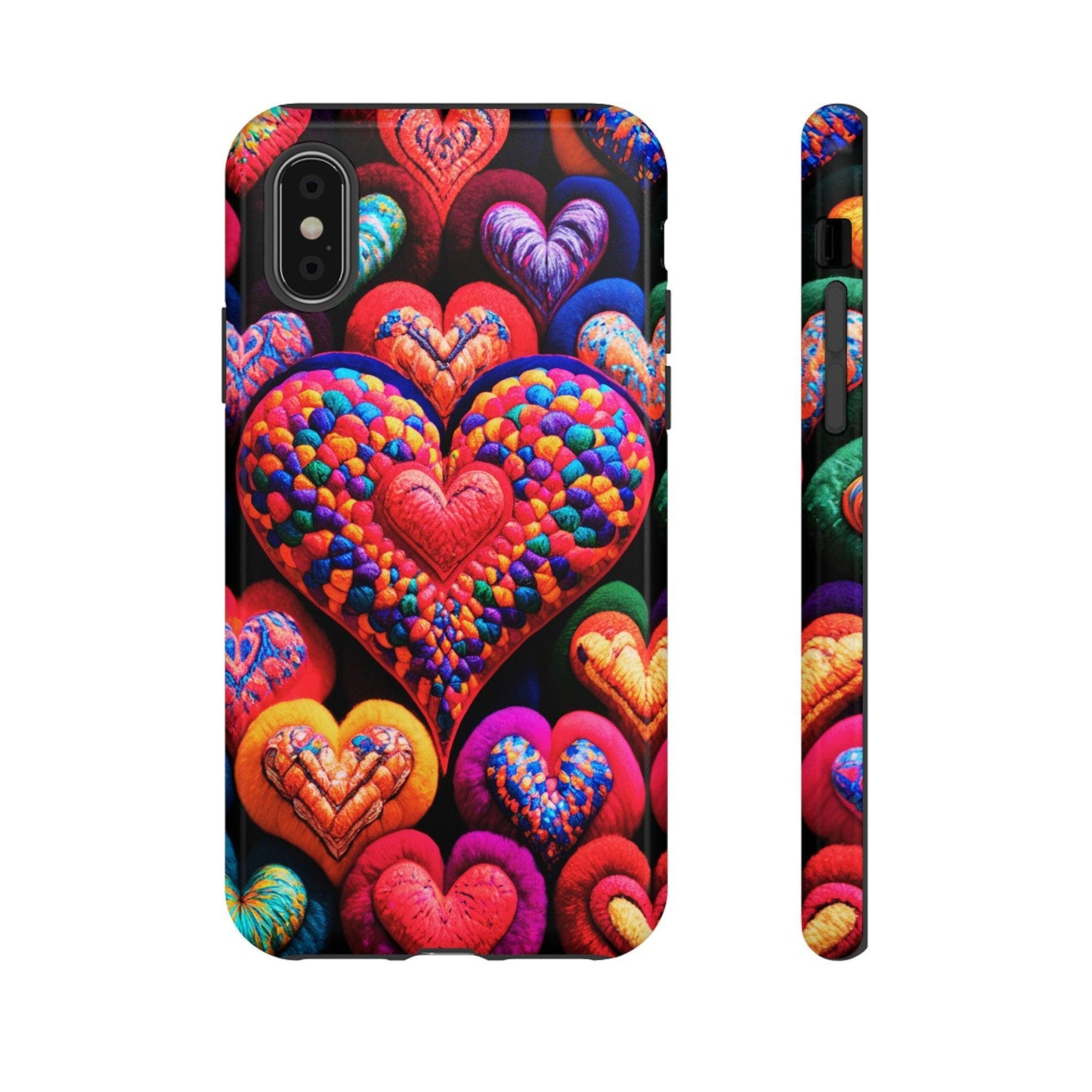 Tough Phone Case :" Eclectic Elegance Phone Case Collection" ( Hearts patterns)