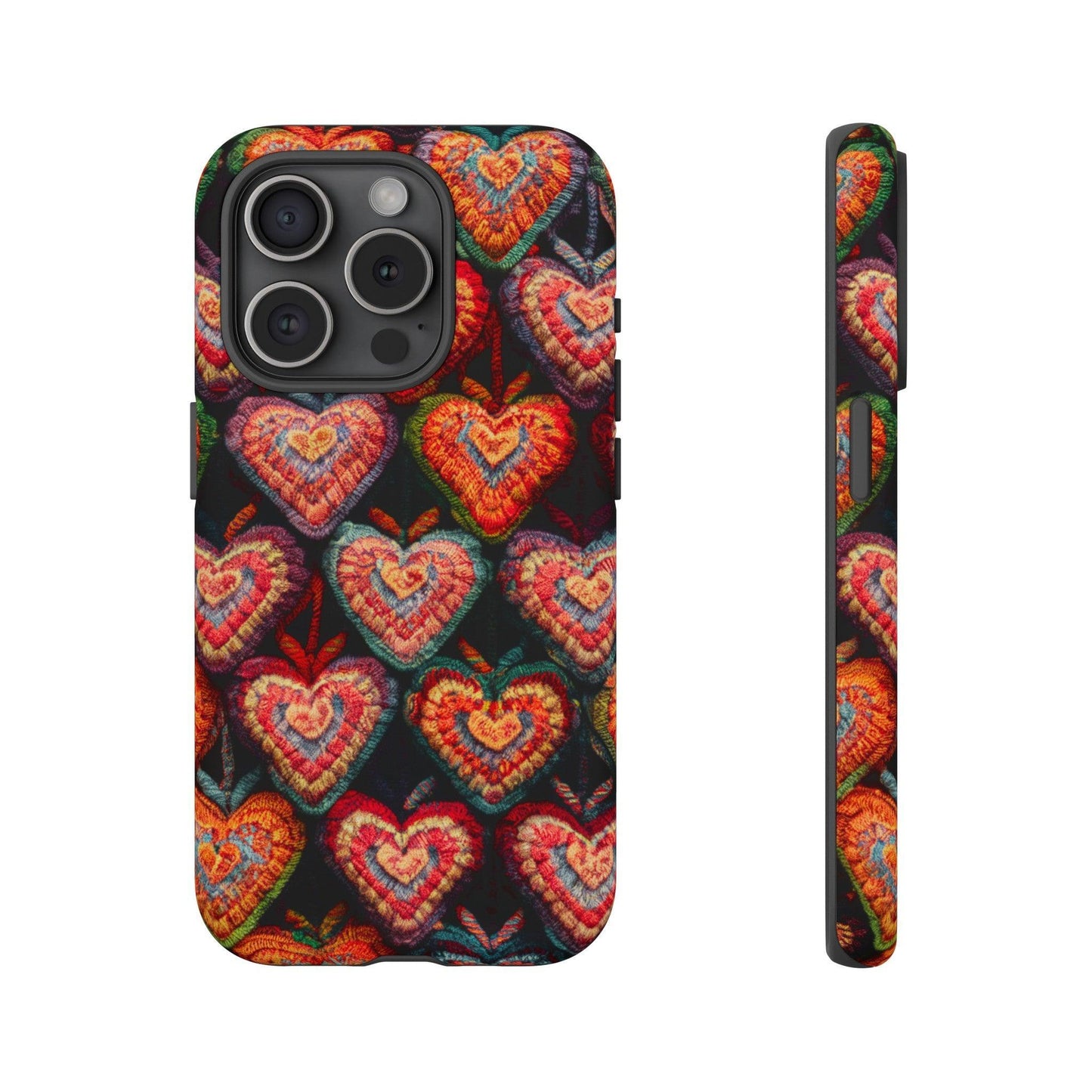 Tough Phone Case :" Eclectic Elegance Phone Case Collection" ( Hearts patterns)