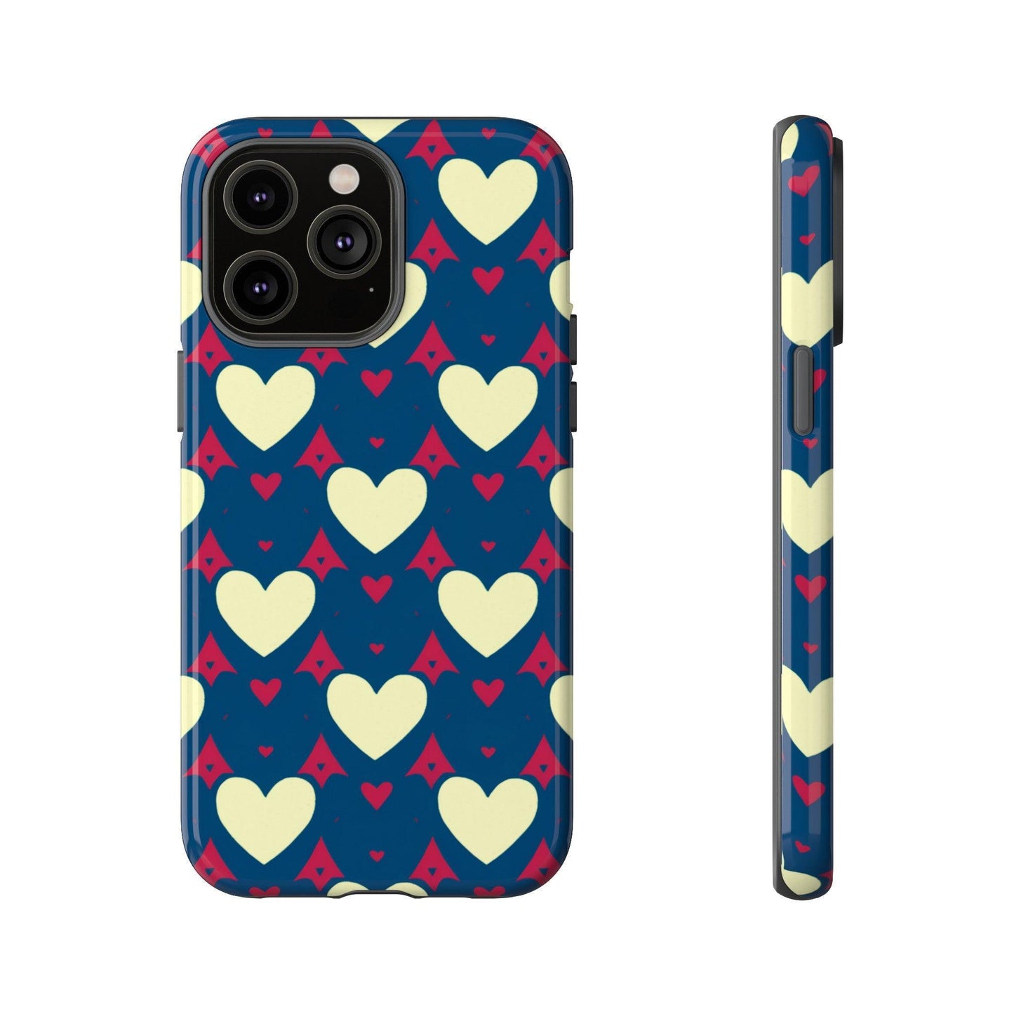 Tough Phone Case :" Eclectic Elegance Phone Case Collection" ( Hearts patterns)