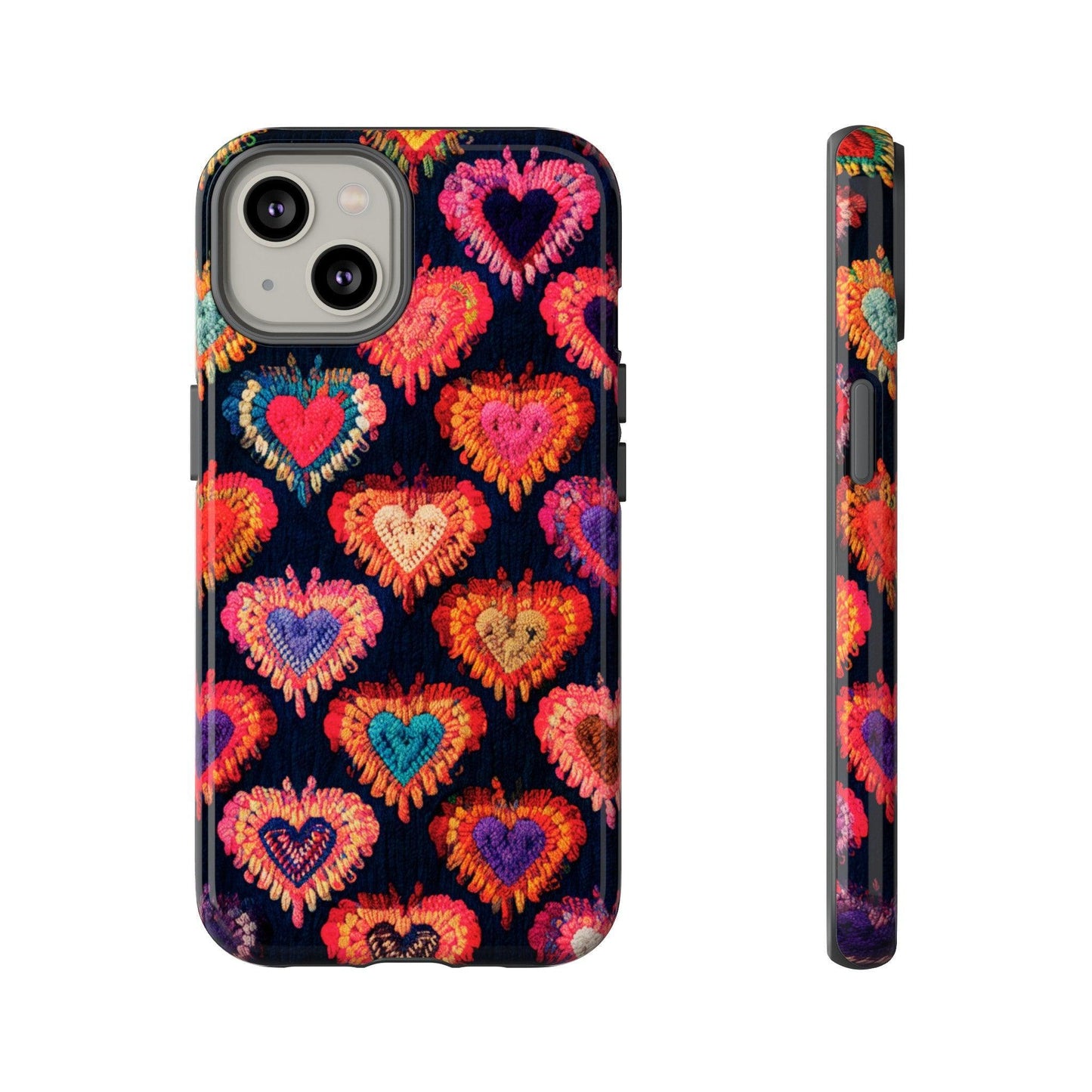 Tough Phone Case :" Eclectic Elegance Phone Case Collection" ( Hearts patterns)