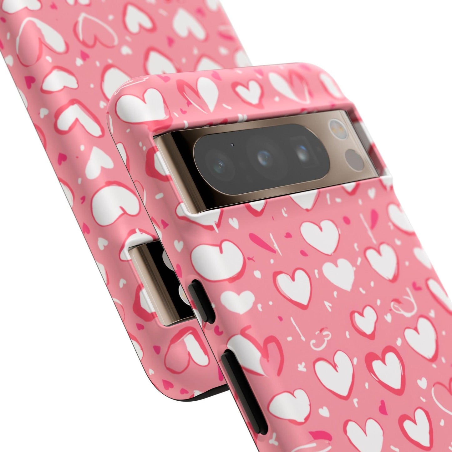 Tough Phone Case :" Eclectic Elegance Phone Case Collection" ( Hearts patterns)