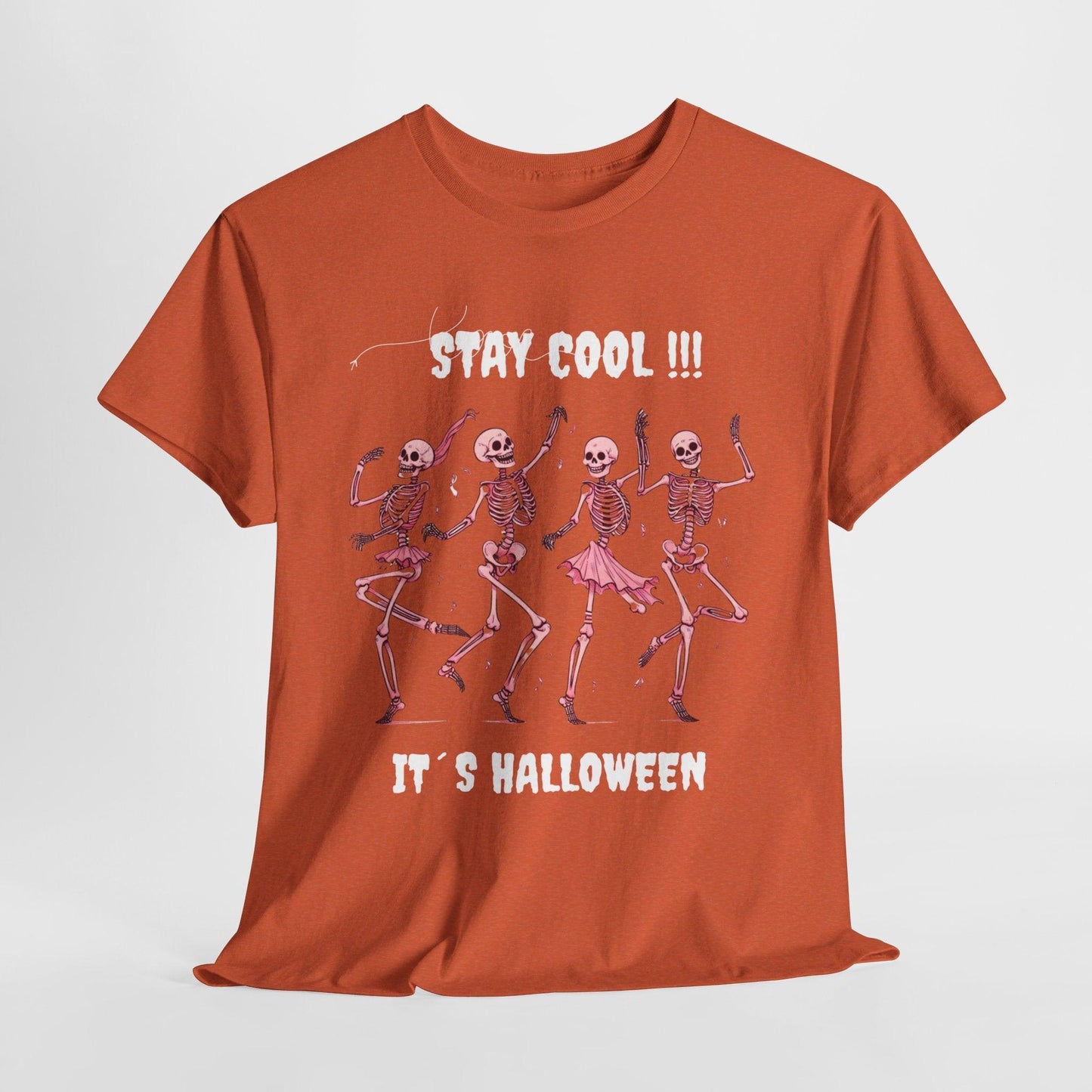 Unisex Heavy Cotton Tee - "Stay Cool, It's Halloween"