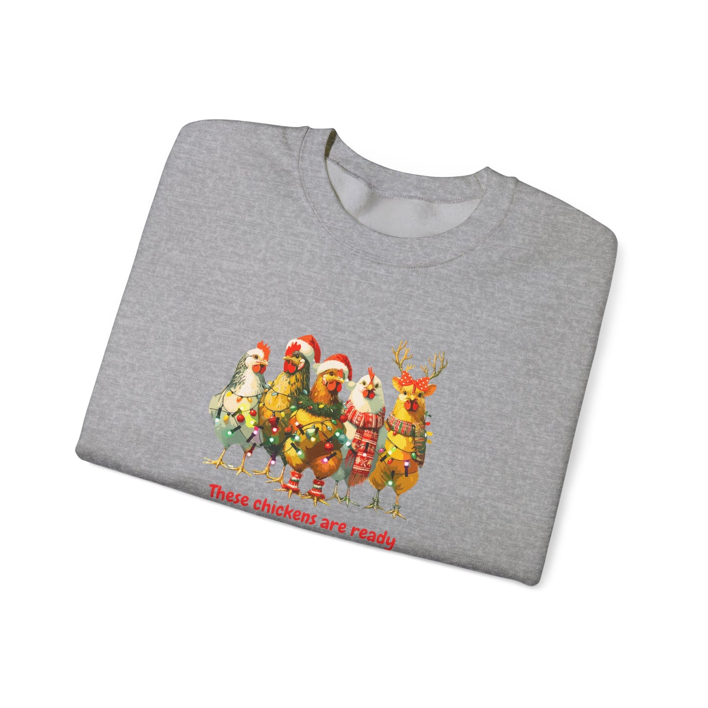 Christmas Chickens Heavy Blend™ Crewneck Sweatshirt