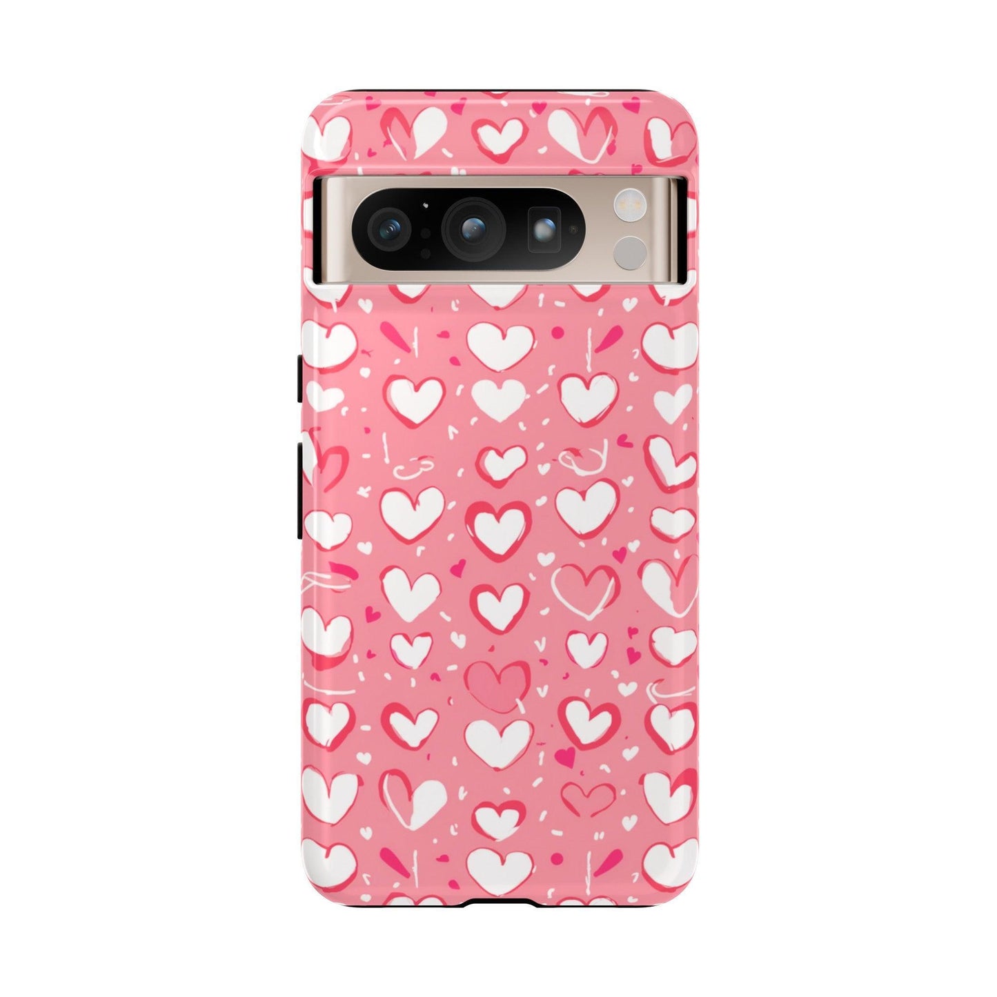 Tough Phone Case :" Eclectic Elegance Phone Case Collection" ( Hearts patterns)