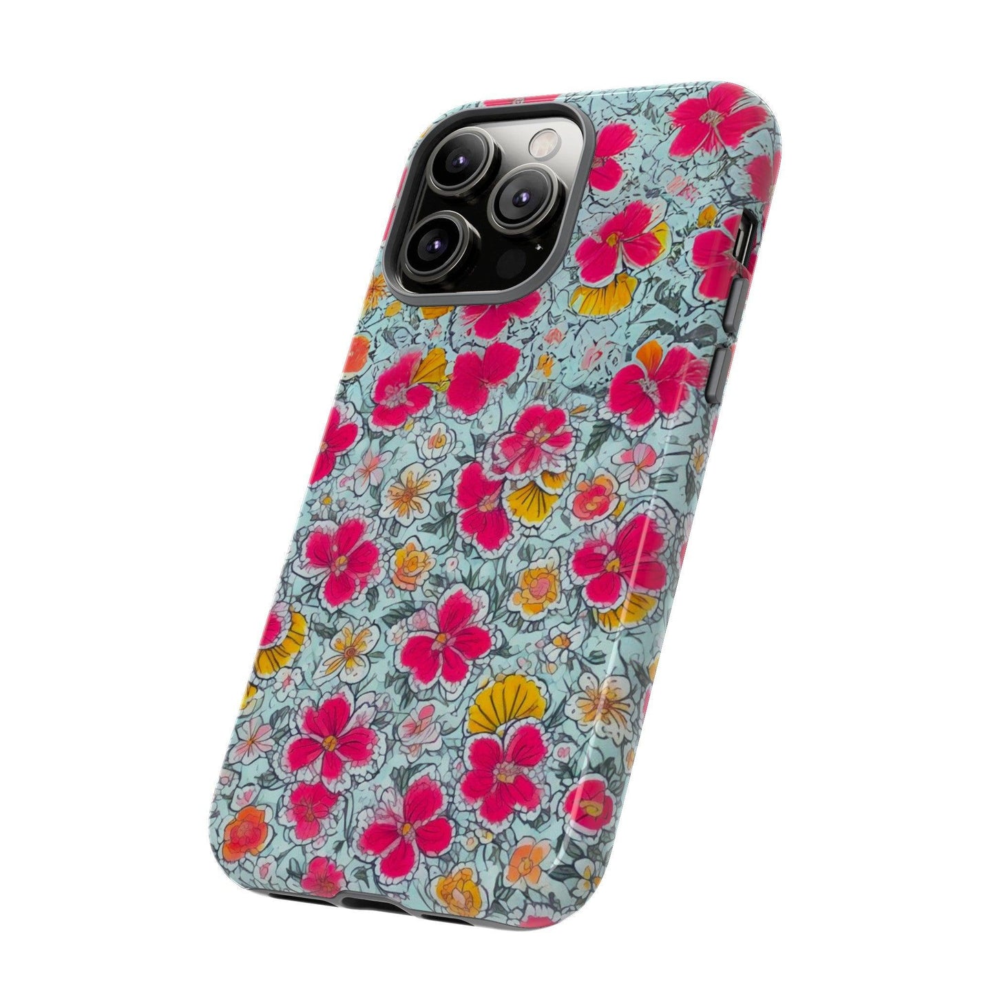 Tough Cellphone Case :" Eclectic Elegance Phone Case Collection" ( Floral patterns)