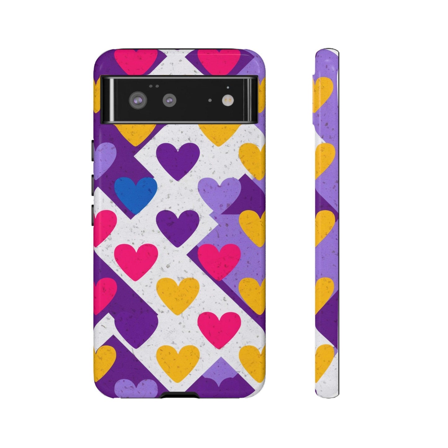 Tough Phone Case :" Eclectic Elegance Phone Case Collection" ( Hearts patterns)