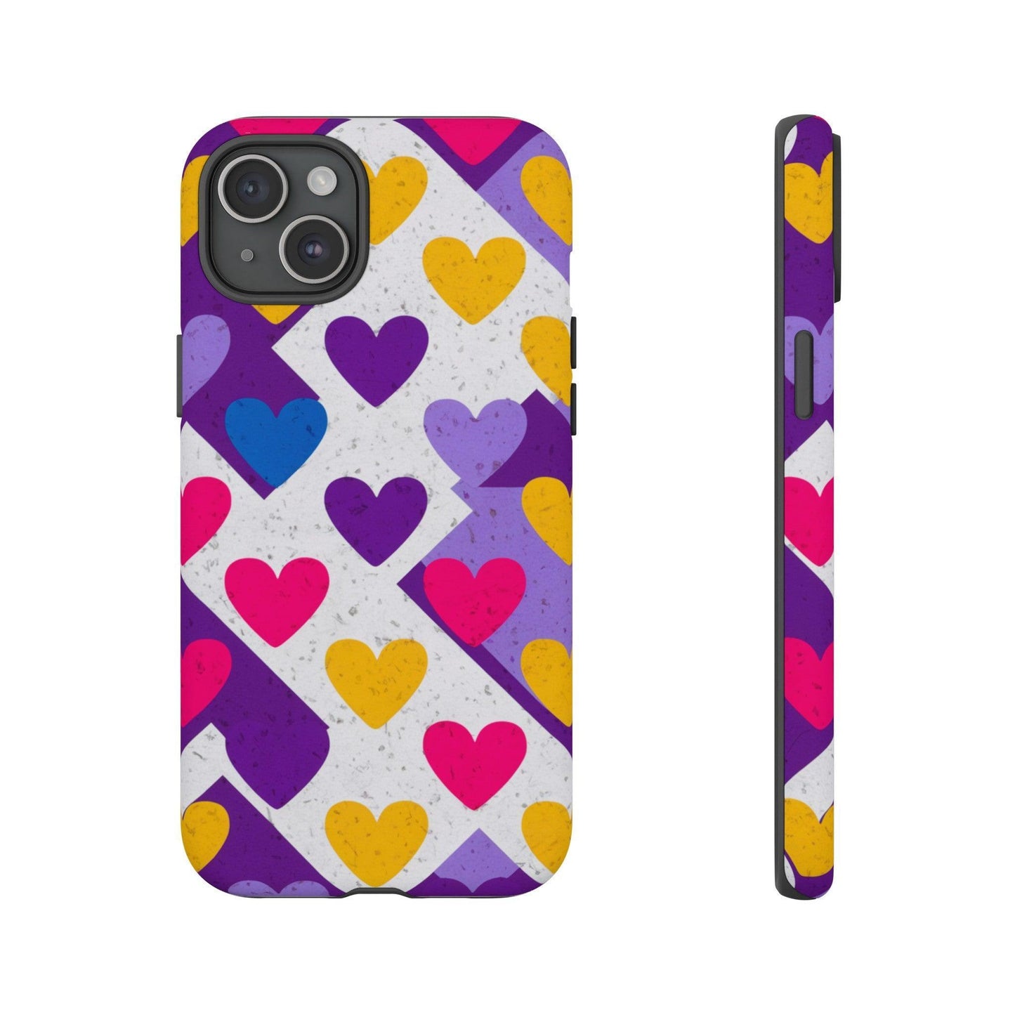 Tough Phone Case :" Eclectic Elegance Phone Case Collection" ( Hearts patterns)