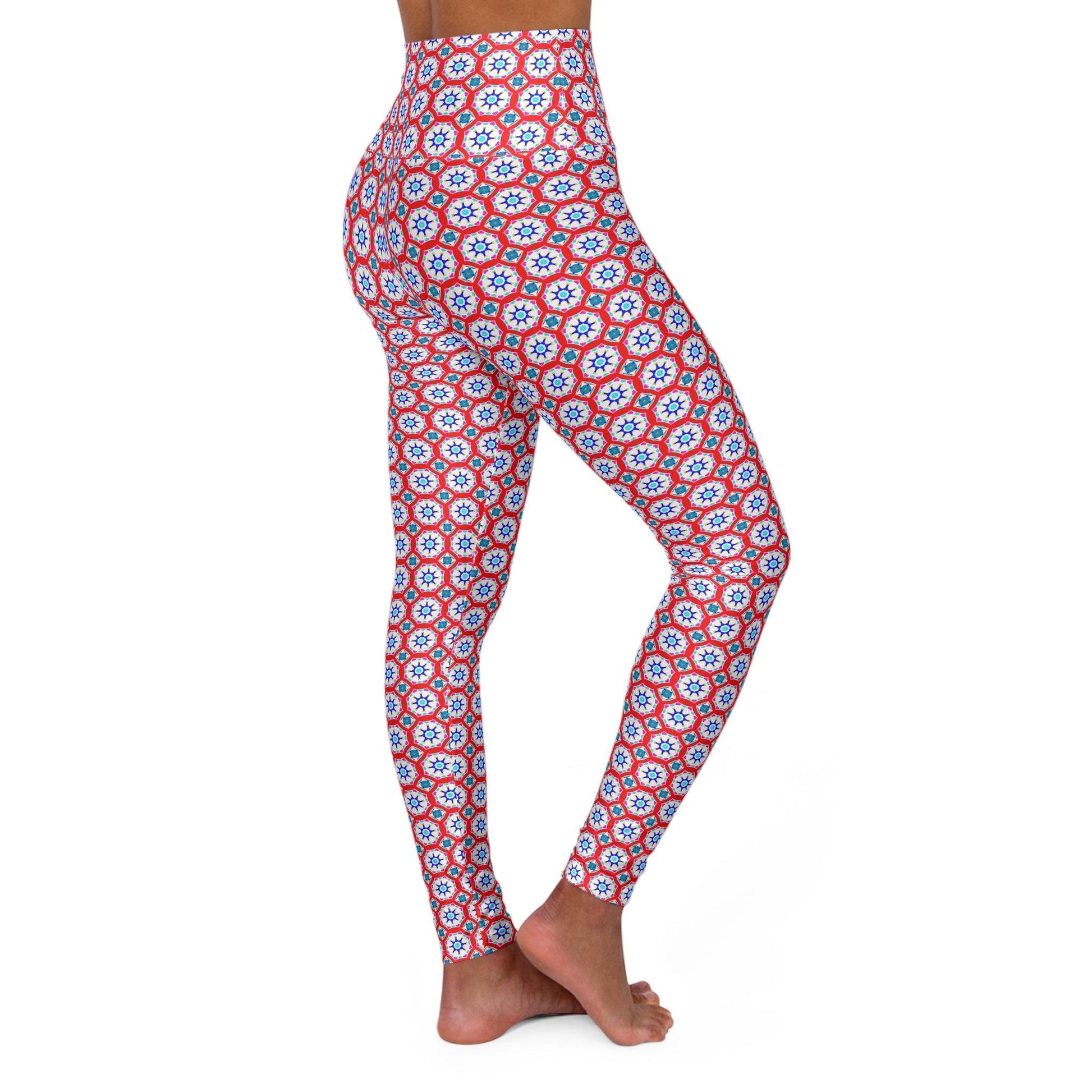 High Waisted Yoga Leggings - Cosmic Creations by Karen