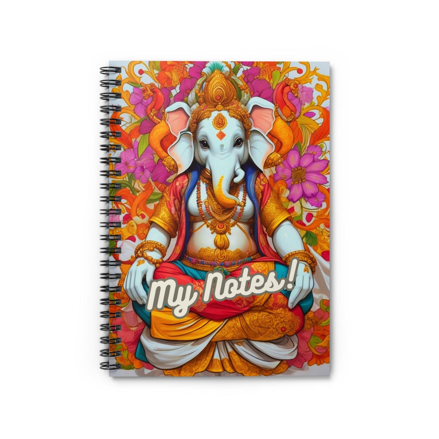 Ganesha's Wisdom - Spiral Notebook a perfect gift and an incredible companion in everiday life - Cosmic Creations by Karen