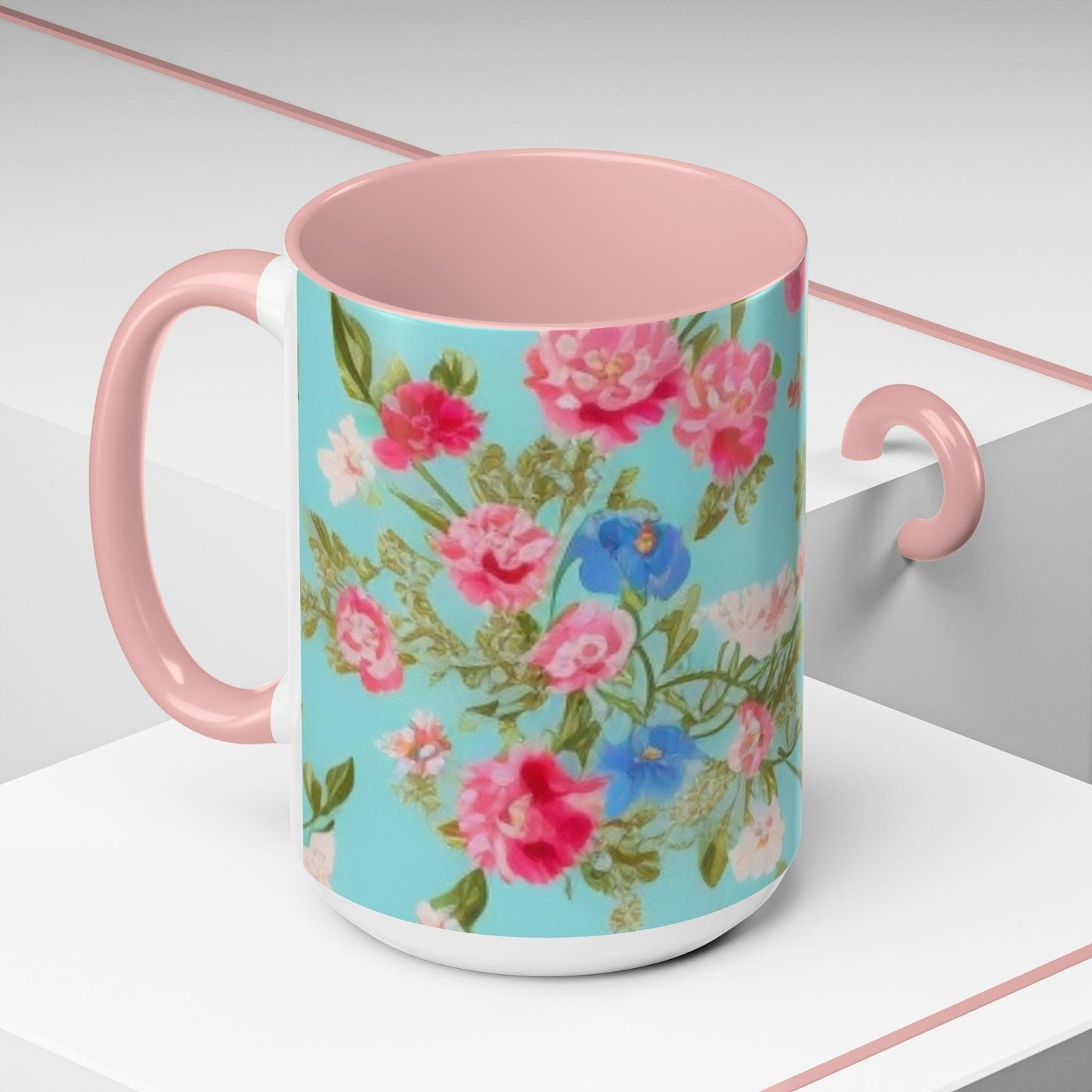 Coffee Mug with stunning floral motifs, the perfect gift for any occasion or celebration for friends, family, and colleagues. - Cosmic Creations by Karen