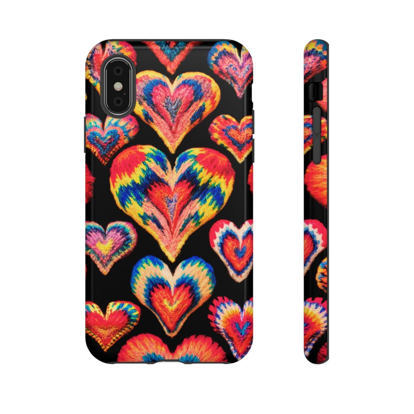 Tough Phone Case :" Eclectic Elegance Phone Case Collection" ( Hearts patterns)