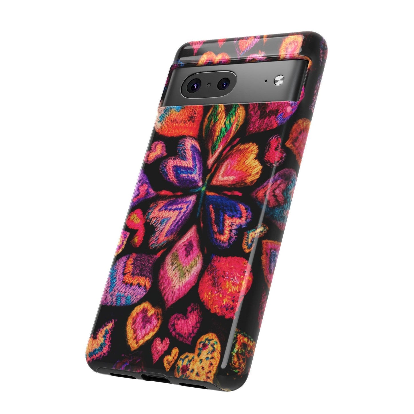 Tough Phone Case :" Eclectic Elegance Phone Case Collection" ( Hearts patterns)