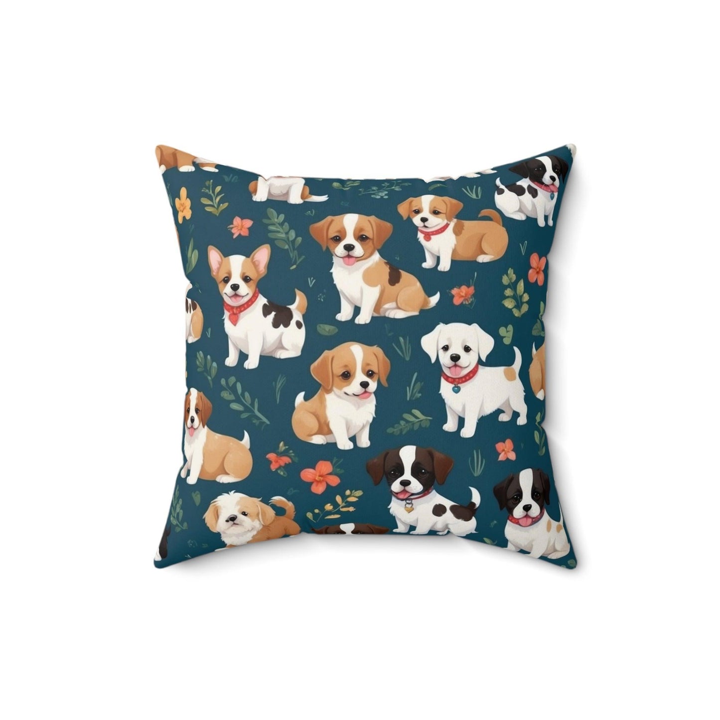 Snuggle Pup Square Pillow | Perfect for Home decor and rest , gifts for dog lovers - Cosmic Creations by Karen