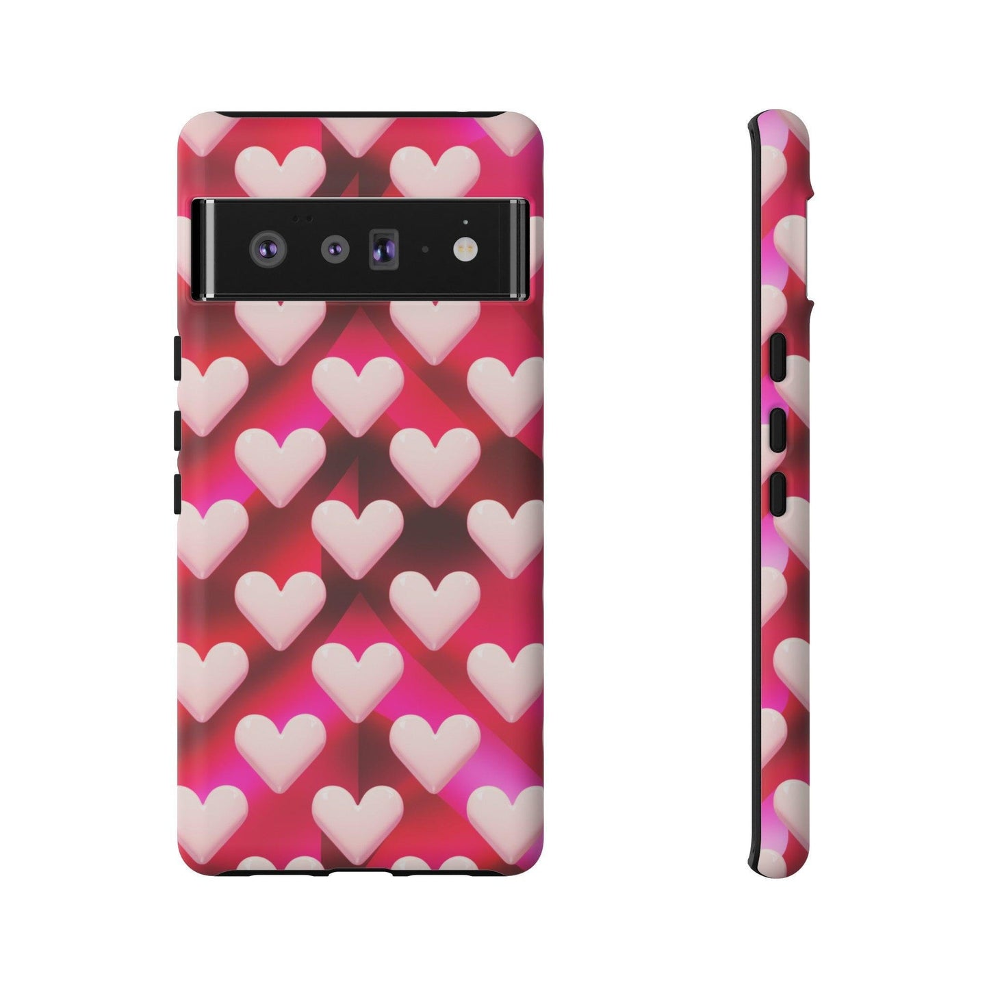 Tough Cellphone Case :" Eclectic Elegance Phone Case Collection" ( Hearts patterns)