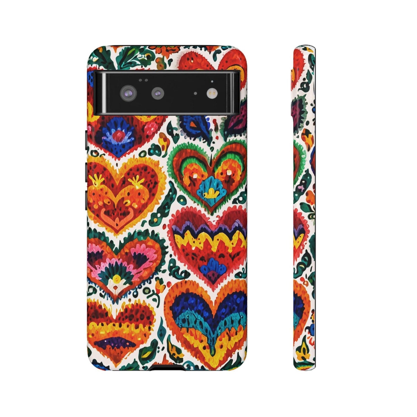 Tough Phone Case :" Eclectic Elegance Phone Case Collection" ( Hearts patterns)