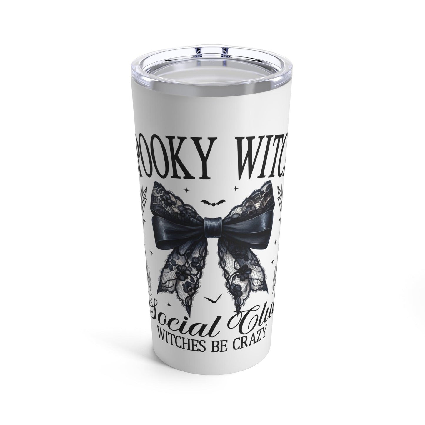 Halloween Tumbler 20oz - "Spooky Witch, Social Club"