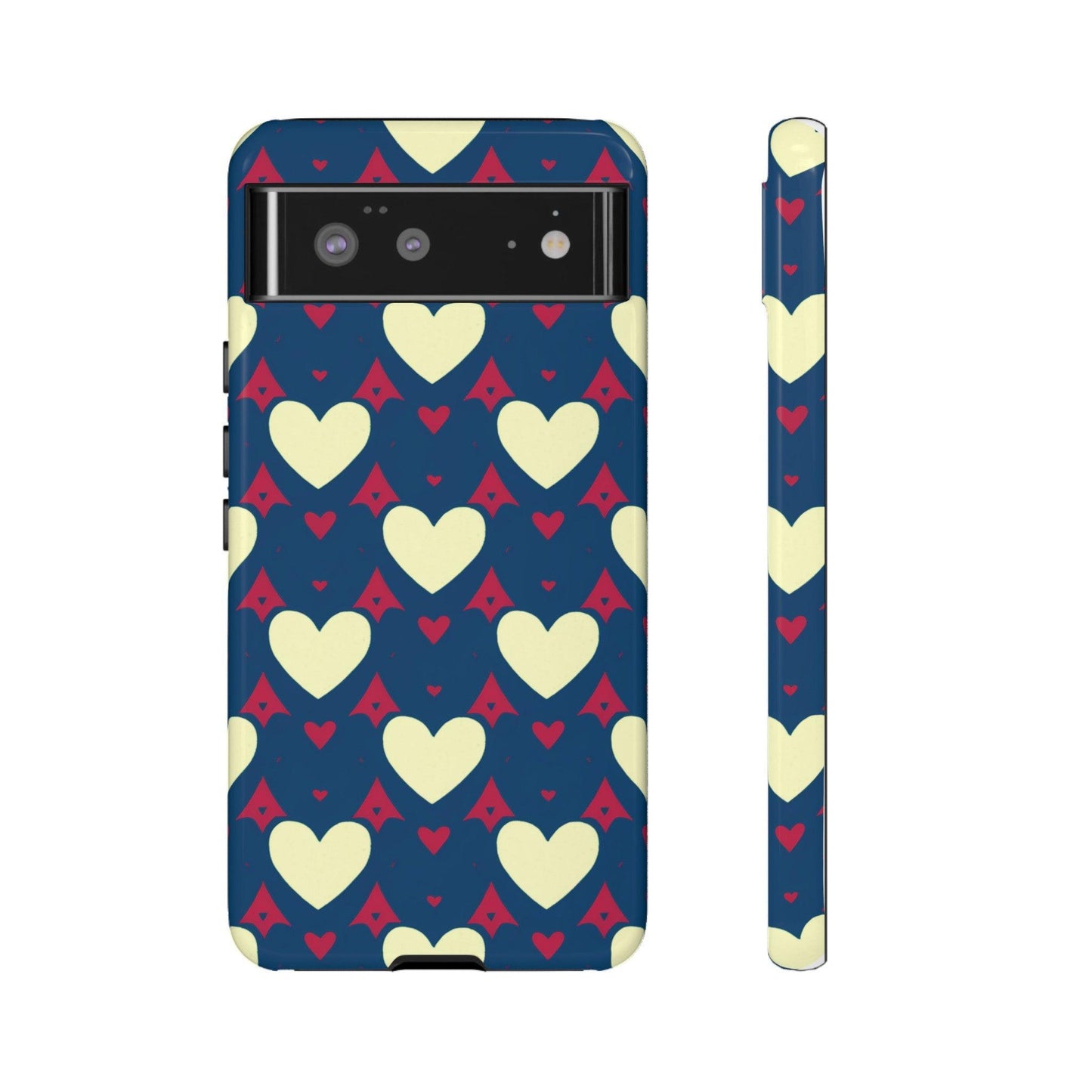 Tough Phone Case :" Eclectic Elegance Phone Case Collection" ( Hearts patterns)