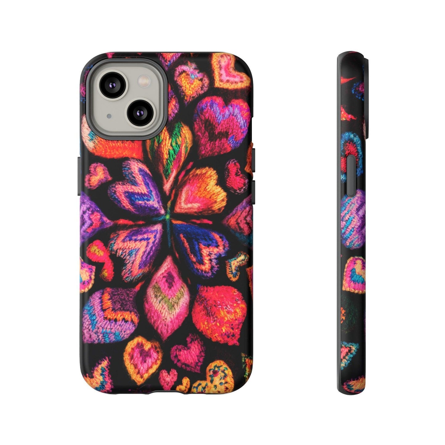 Tough Phone Case :" Eclectic Elegance Phone Case Collection" ( Hearts patterns)