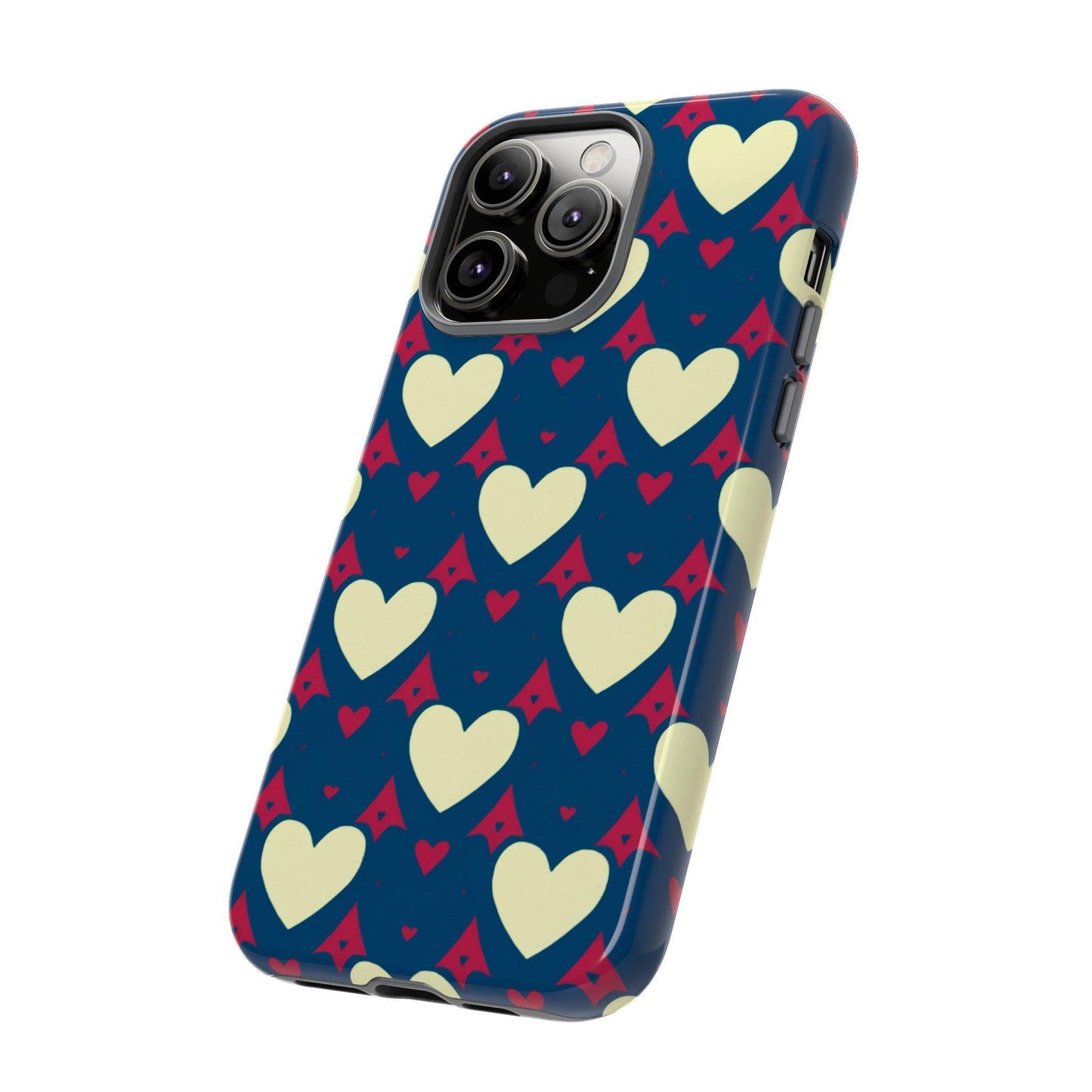 Tough Phone Case :" Eclectic Elegance Phone Case Collection" ( Hearts patterns)